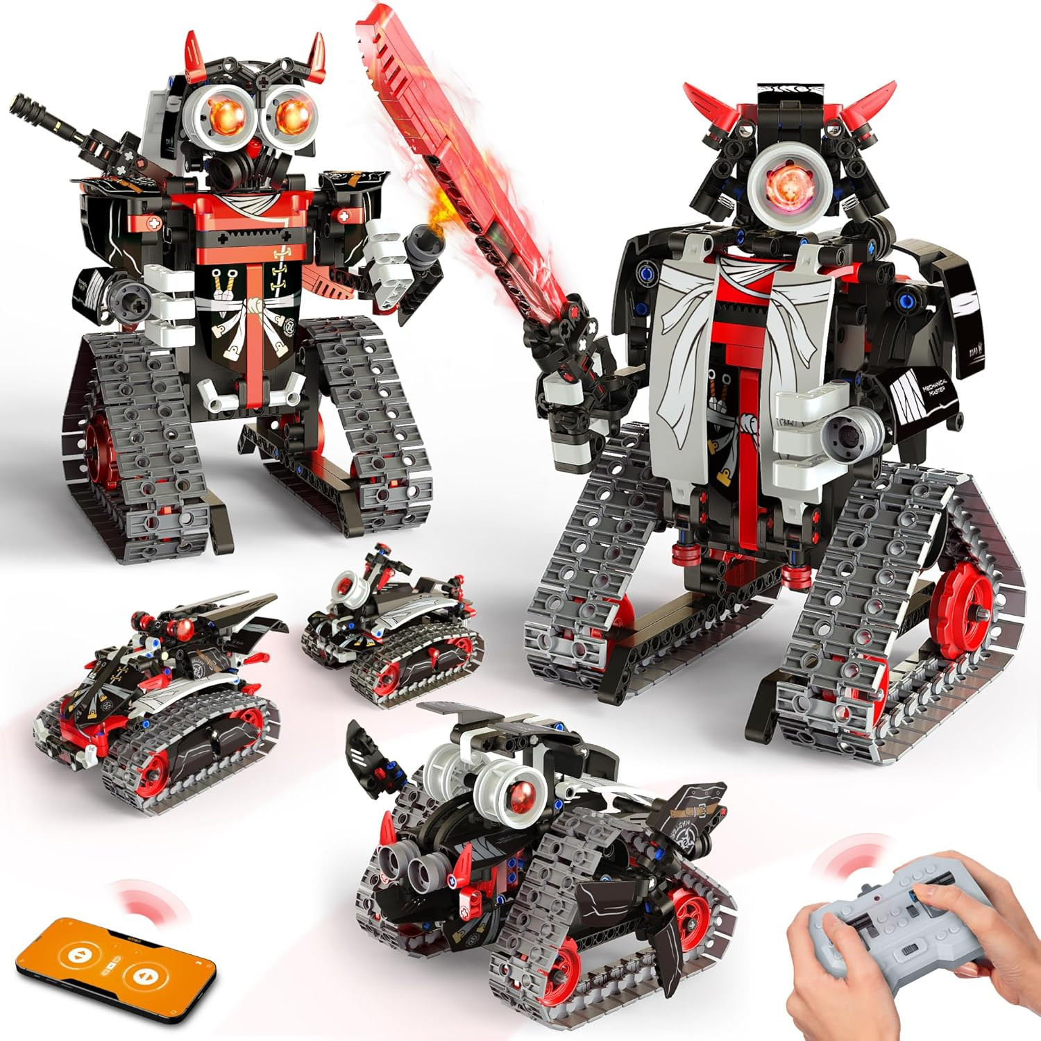 5-In-1 STEM RC Robot Building Kit - 443PCS, Gift for Boys Ages 8-13 5-In-1 STEM RC Robot Building Kit - 443PCS, Gift for Boys Ages 8-13