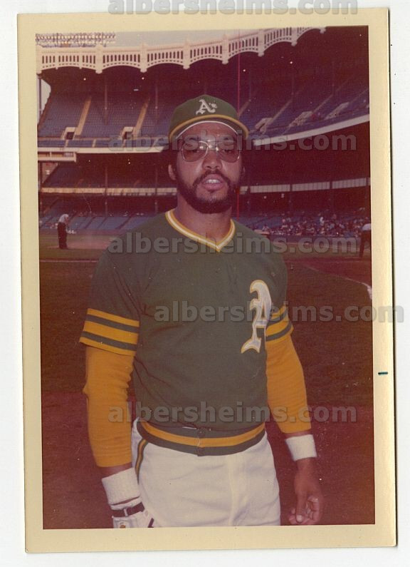 Reggie Jackson 1973 Oakland A’s at Yankee Stadium Original Snapshot TYPE I Photo