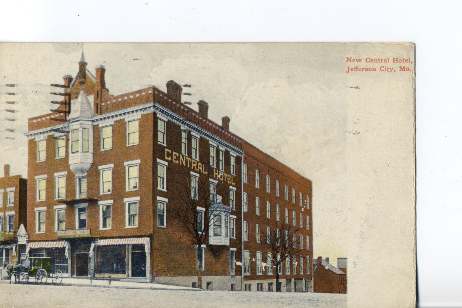 New Central Hotel, Jefferson City, Mo. Missouri Postcard #119242 (Madison Hotel)