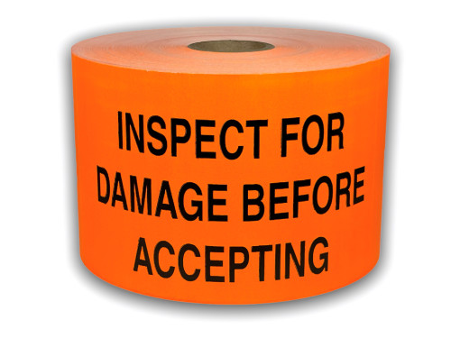 3x5 Inspect For Damage Shipping Pallet Stickers 2RLS 300 Labels EA