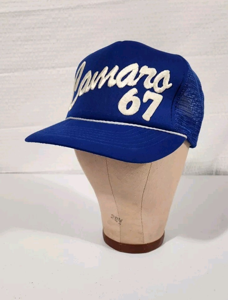 Vtg 1967 Chevrolet Camaro Blue Hat With Embroided Logo - USA Snapback Vtg 1967 Chevrolet Camaro Blue Hat With Embroided Logo - USA Snapback