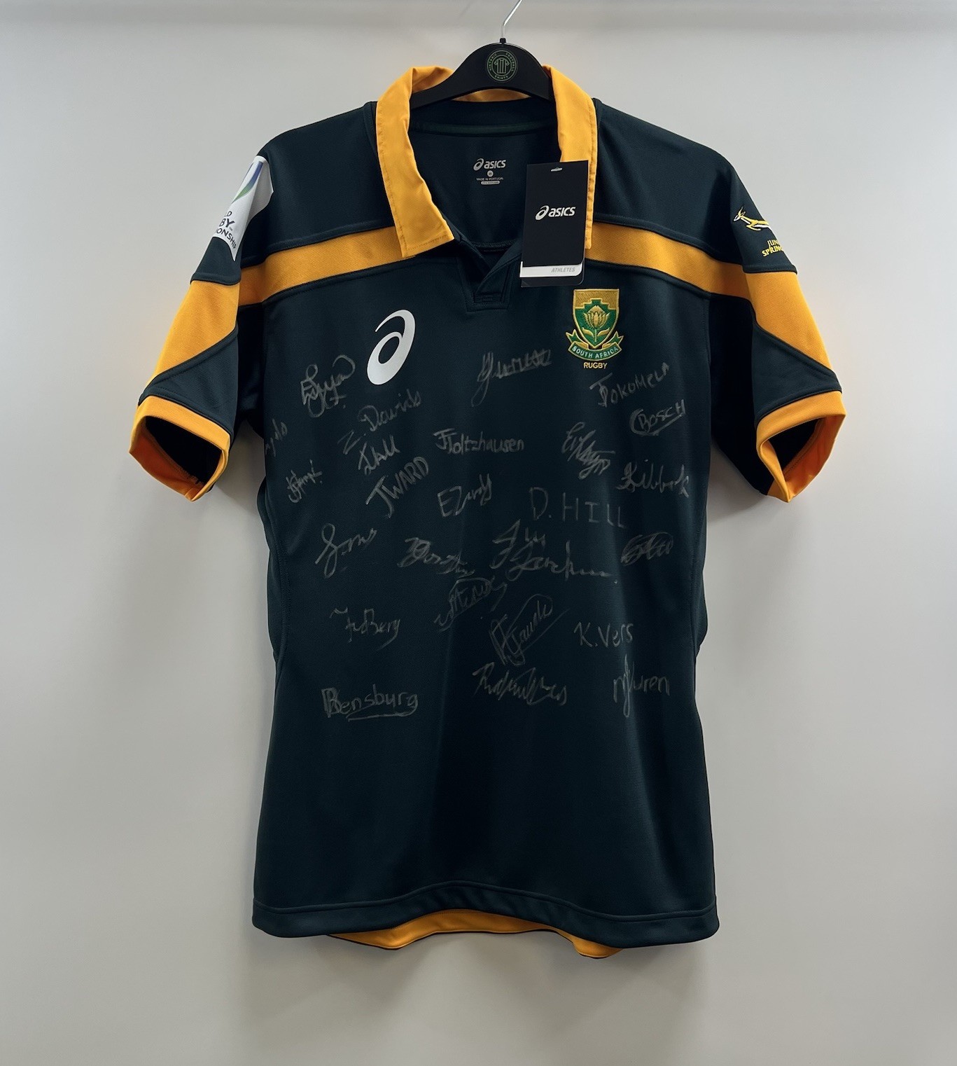 BNWT South Africa U20 Signed World Cup 2015 Pro Home Rugby Shirt XXL Asics I102