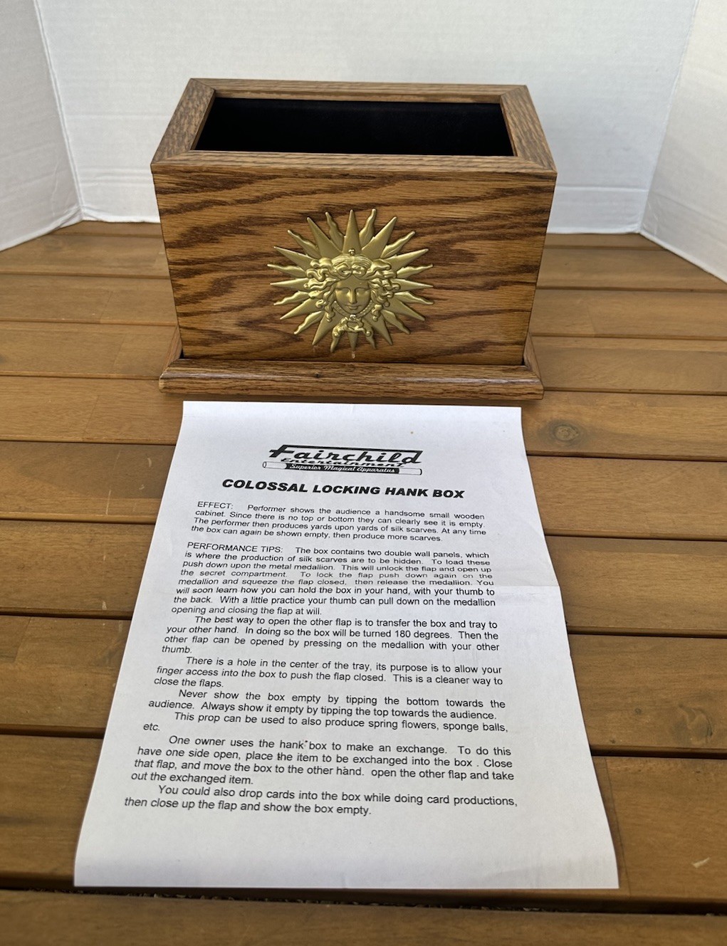Colossal Locking Hank Box Fairchild Entertainment Magic Trick Vintage Rare Colossal Locking Hank Box Fairchild Entertainment Magic Trick Vintage Rare