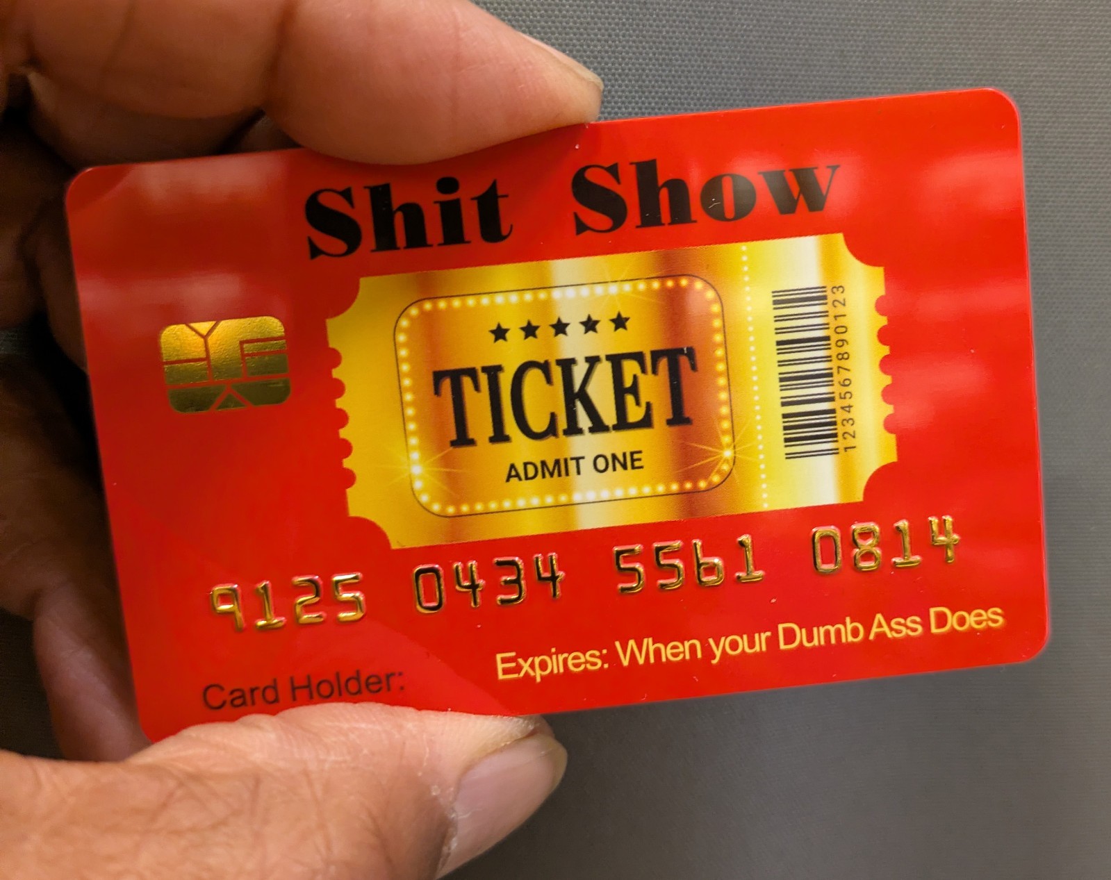 Funny Fake Bankcard (Sho it Show) 8 Pack