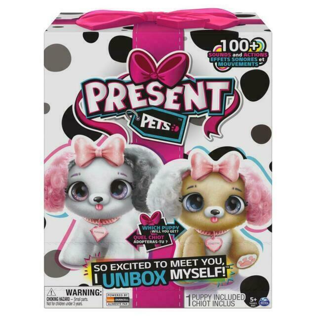 Brand New Spin Master Present Pets Fancy Puppy Interactive Plush Pet Toy