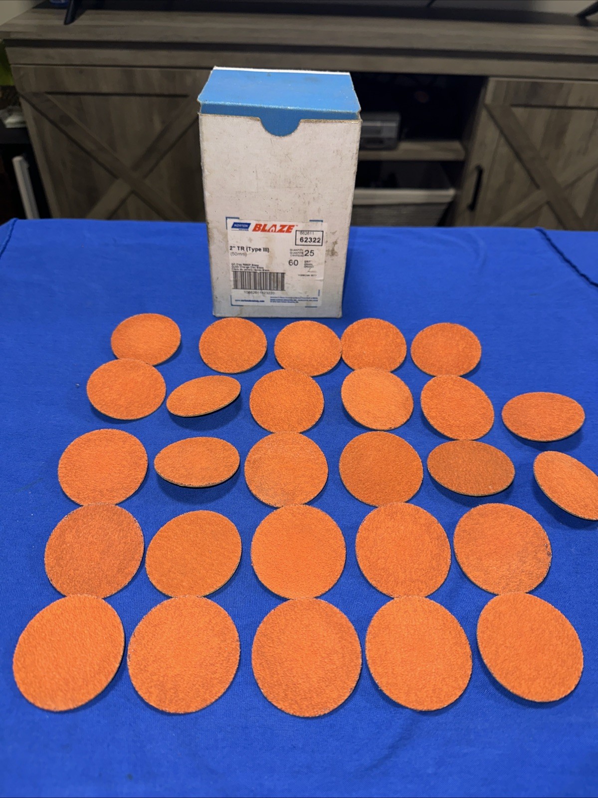 Norton Blaze Speed Lock 62322 Quick Change Grinding Disc 2 in 60 Grit (27 Ct)