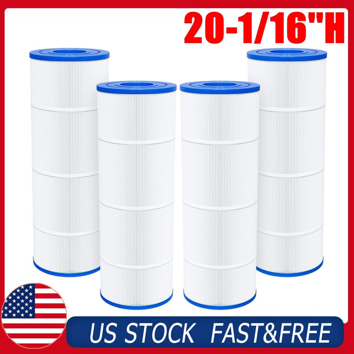 Future Way CCP320 Pool Filter for Pentair Pleatco PCC80-PAK4 R173573  C-7470