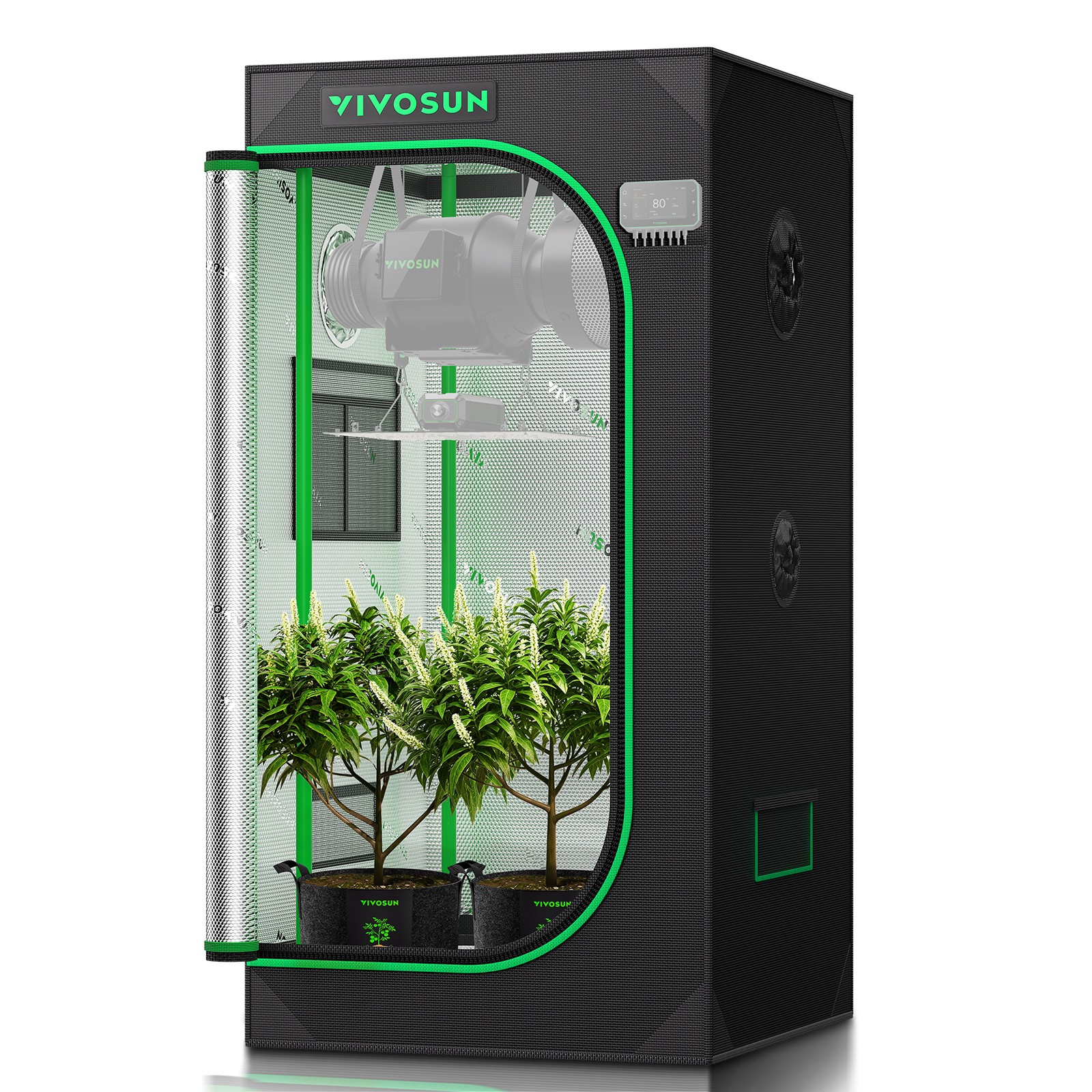 VIVOSUN S224 2x2ft Hydroponic Grow Tent 1680D Indoor Plant Growing 24\