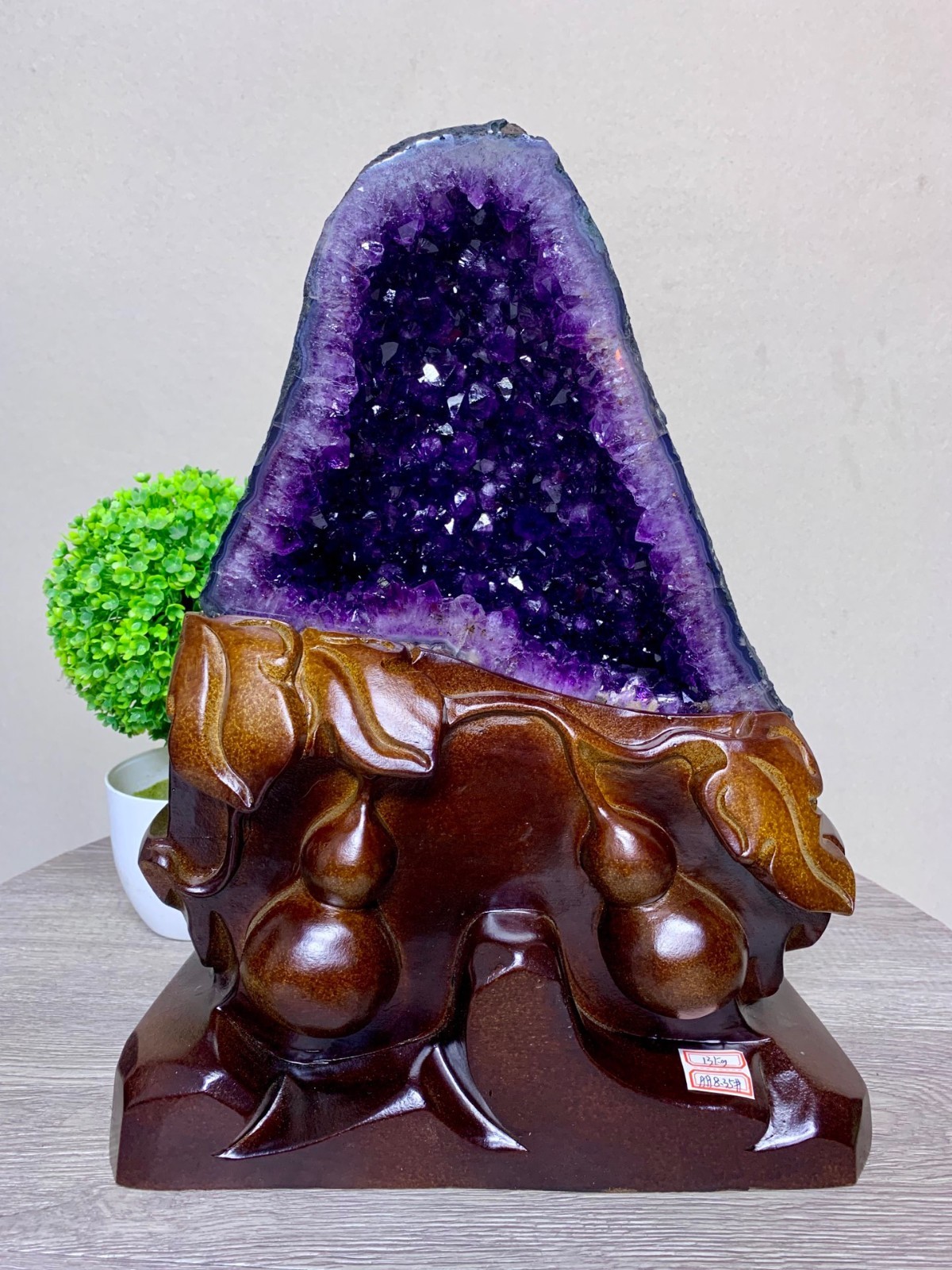 28.66LB Large Natural Amethyst Geode Cathedral Crystal Cluster Specimen Healing