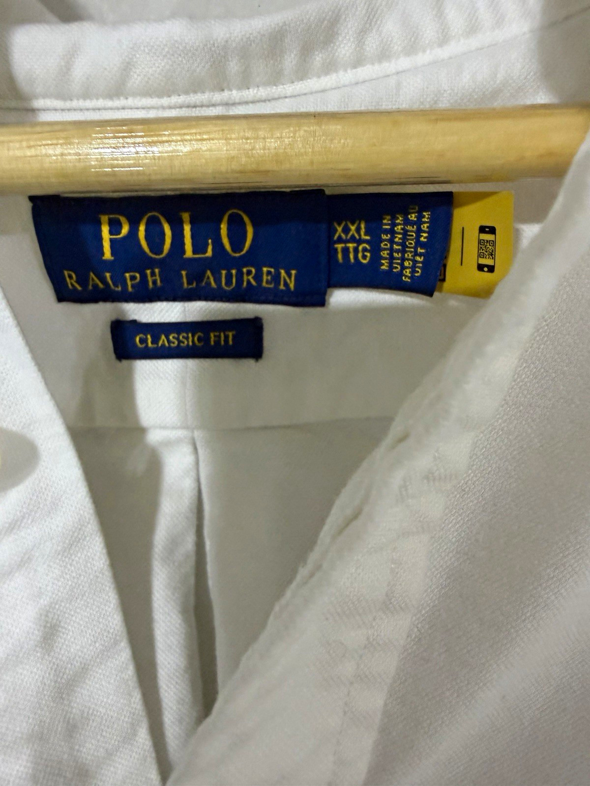 Polo Ralph Lauren Men\'s 2XL Classic Fit White Cotton Button-Down Shirt