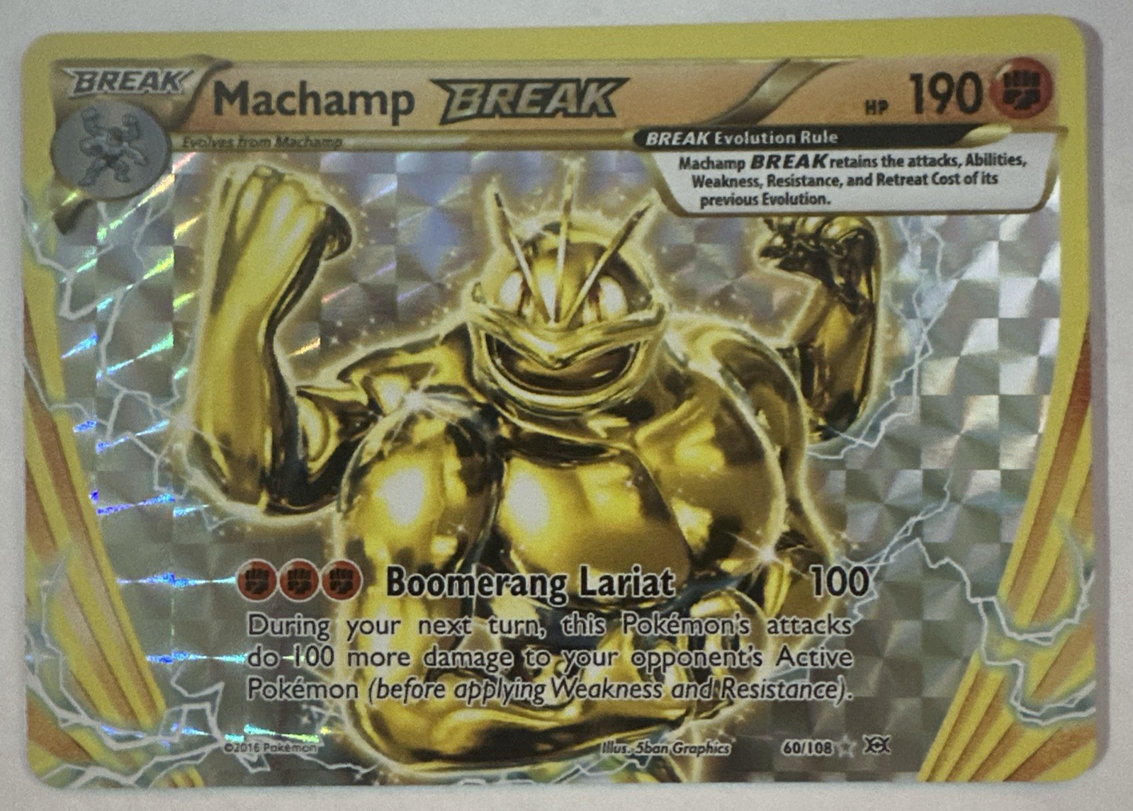 Pokémon TCG Machamp Evolutions Holo Rare Card 60/108 Break