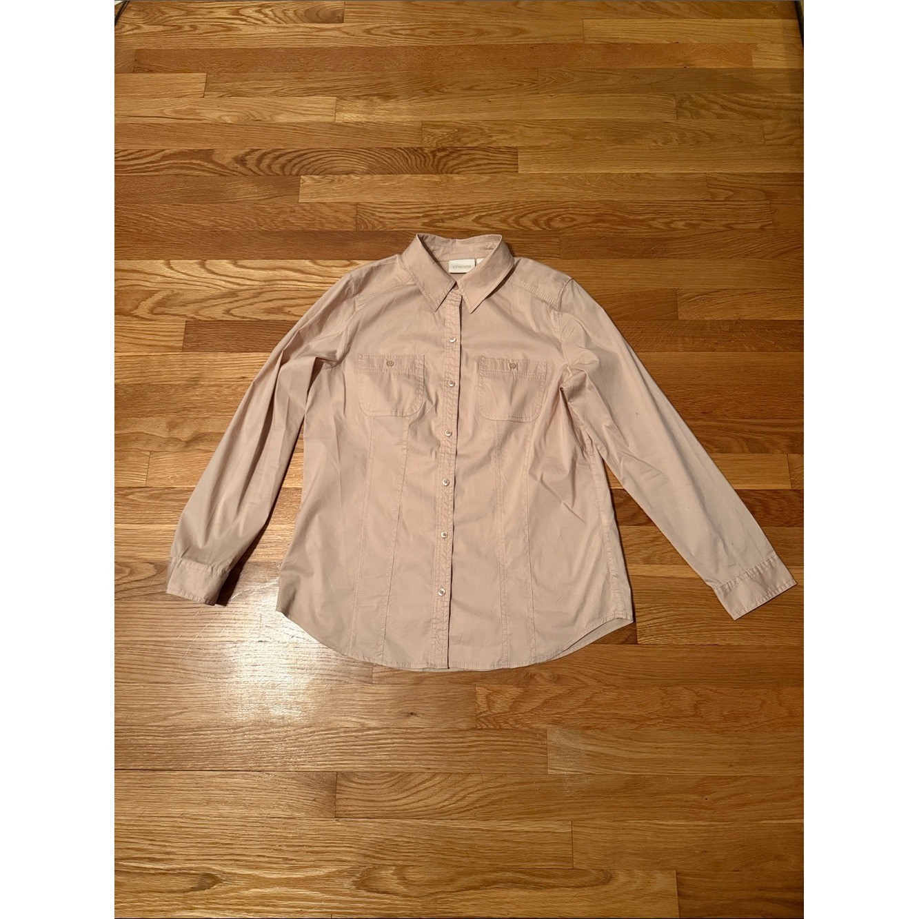 Chico\'s Light tan/cream Button-Front Shirt