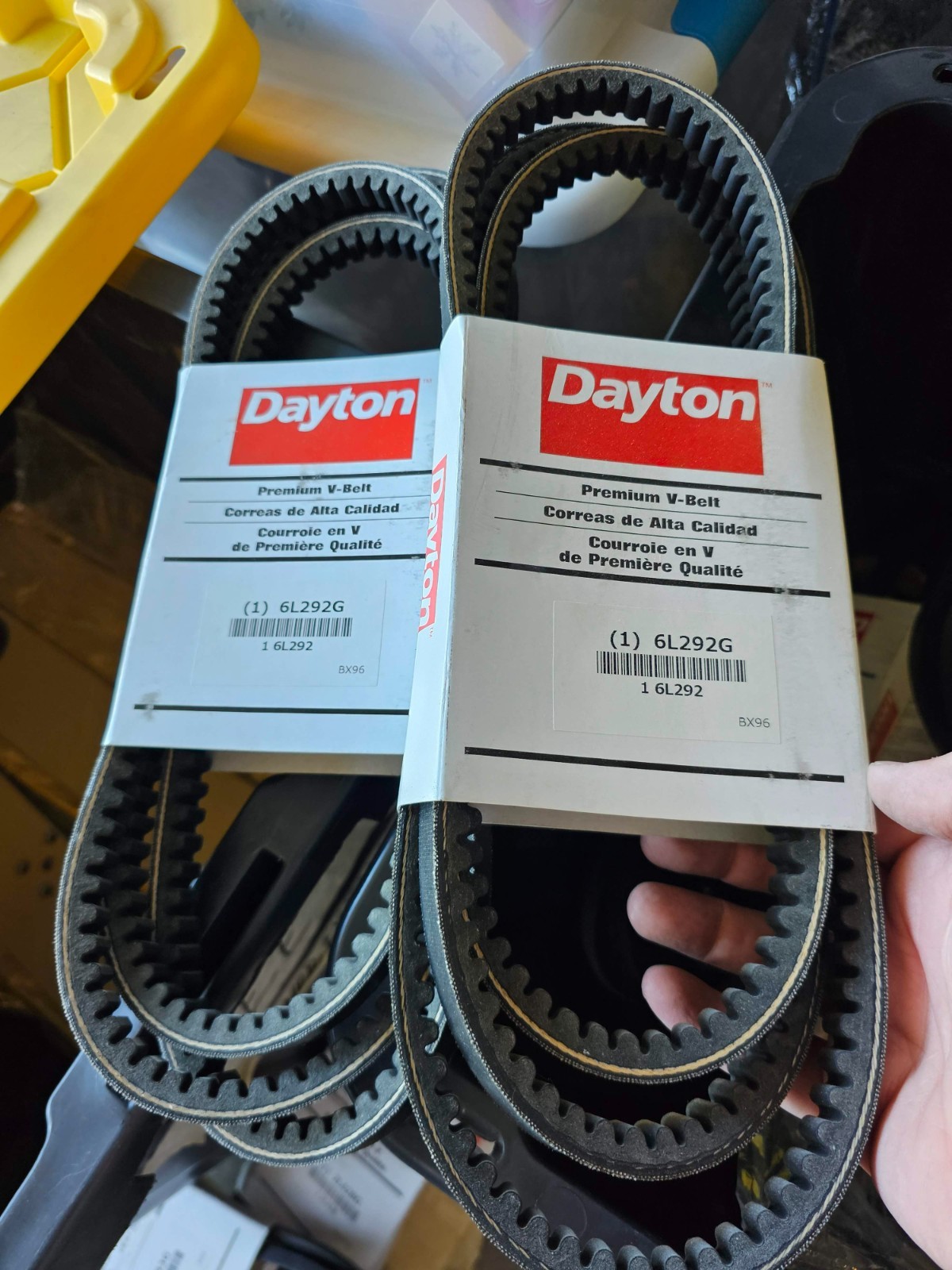 Dayton 6L292G Premium V-Belt NEW - LOT of 2 Belts