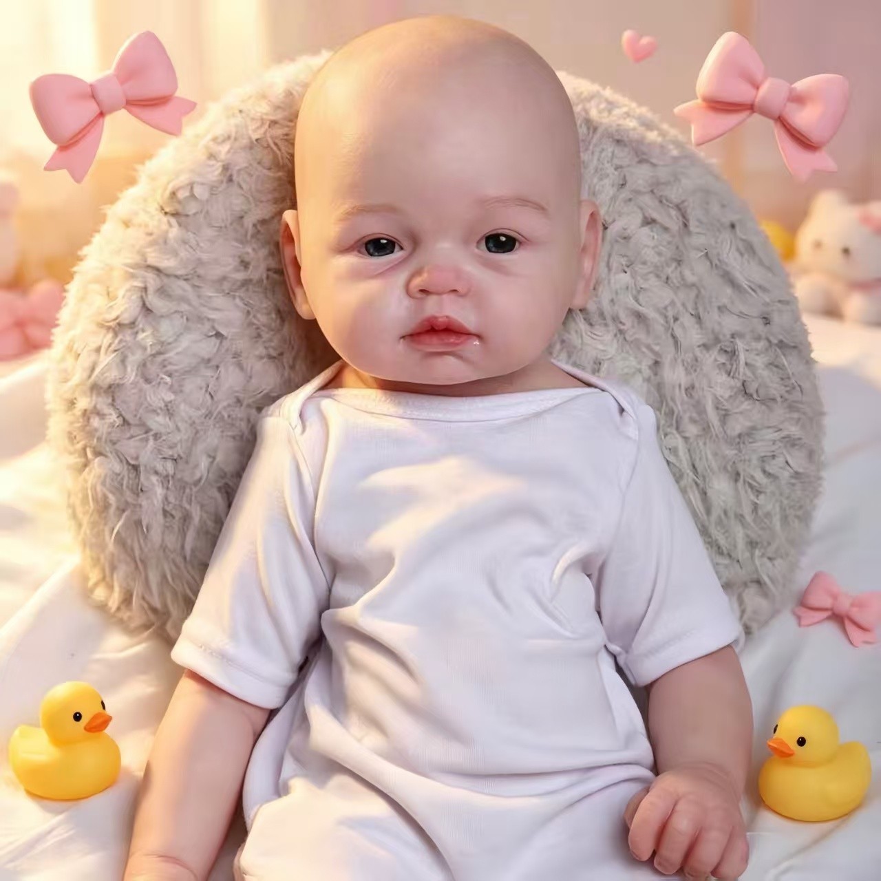 Full Silicone Baby Doll 19 Inch Reborn Baby Dolls Silicone Full Body Boy Gifts