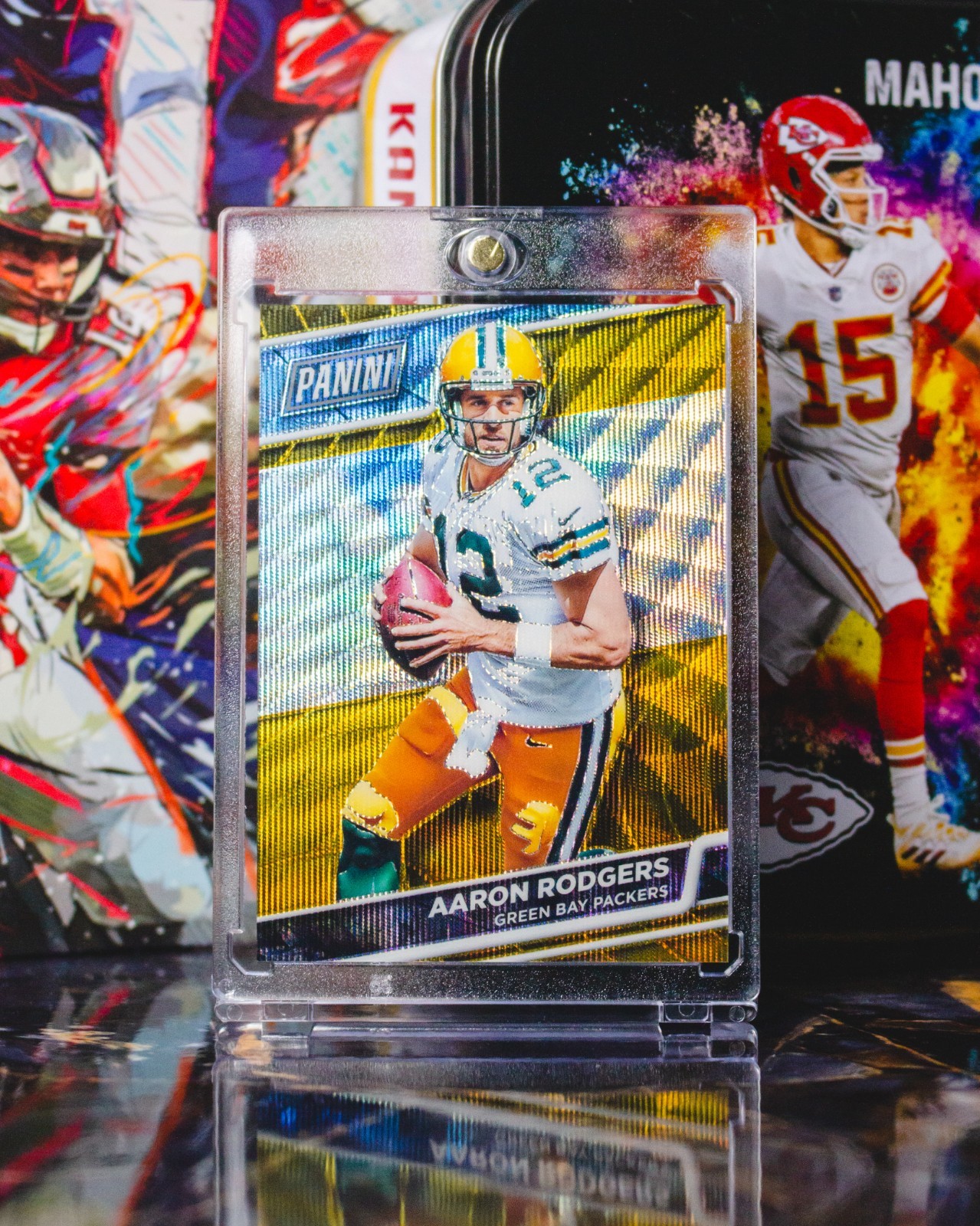 2016 Panini The National VIP #27 Aaron Rodgers Gold Wave Prizm /10