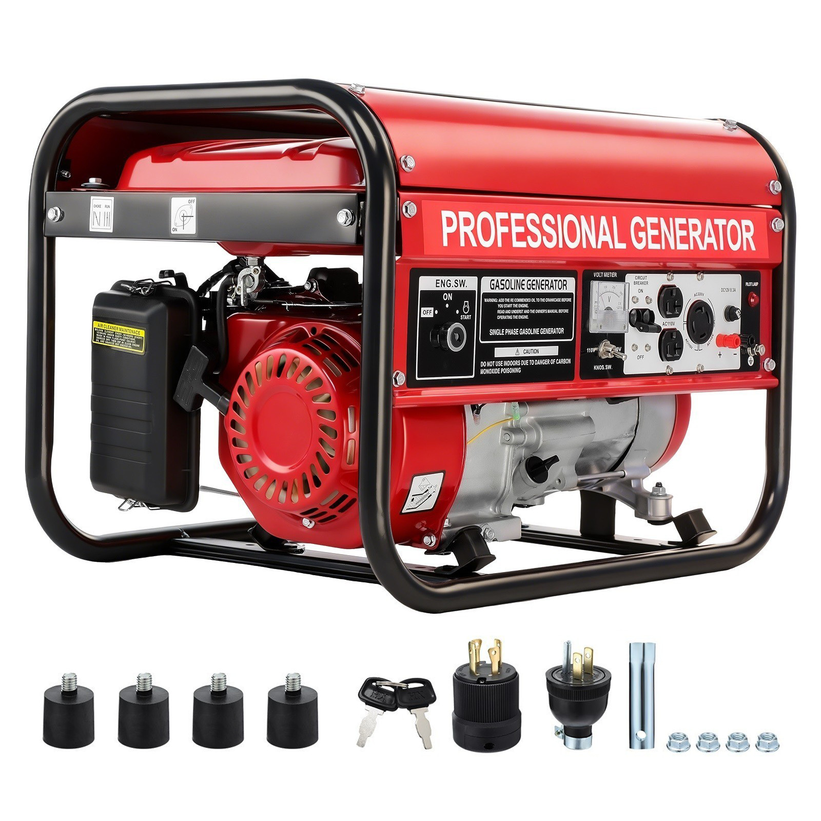 5000W Portable Inverter Generator Gas Powered Quiet for Home Backup Construction