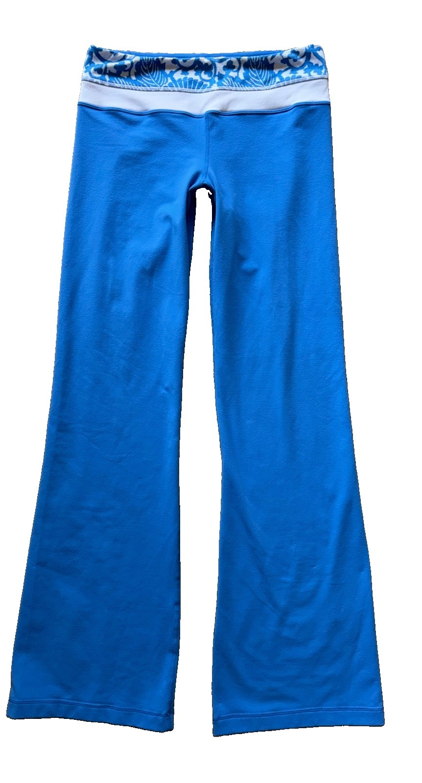 Lululemon Y2K Reverse Groove Pant Beachy Floral White/Blue Size 6/33” Inseam EUC