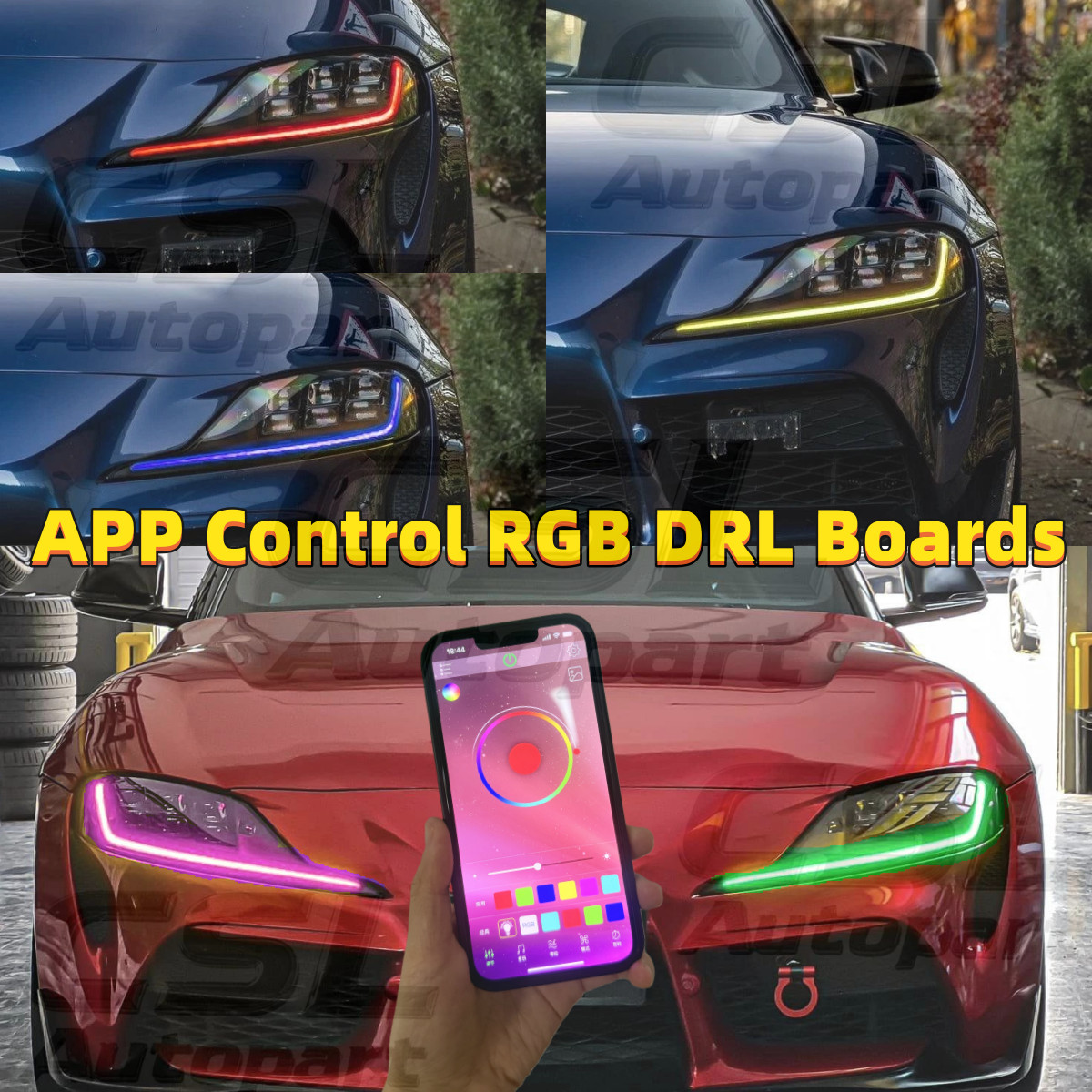 RGB DAYTIME RUNNING LIGHT DRL LED CHIPS FOR TOYOTA GR SUPRA A90 A91 2020-2025