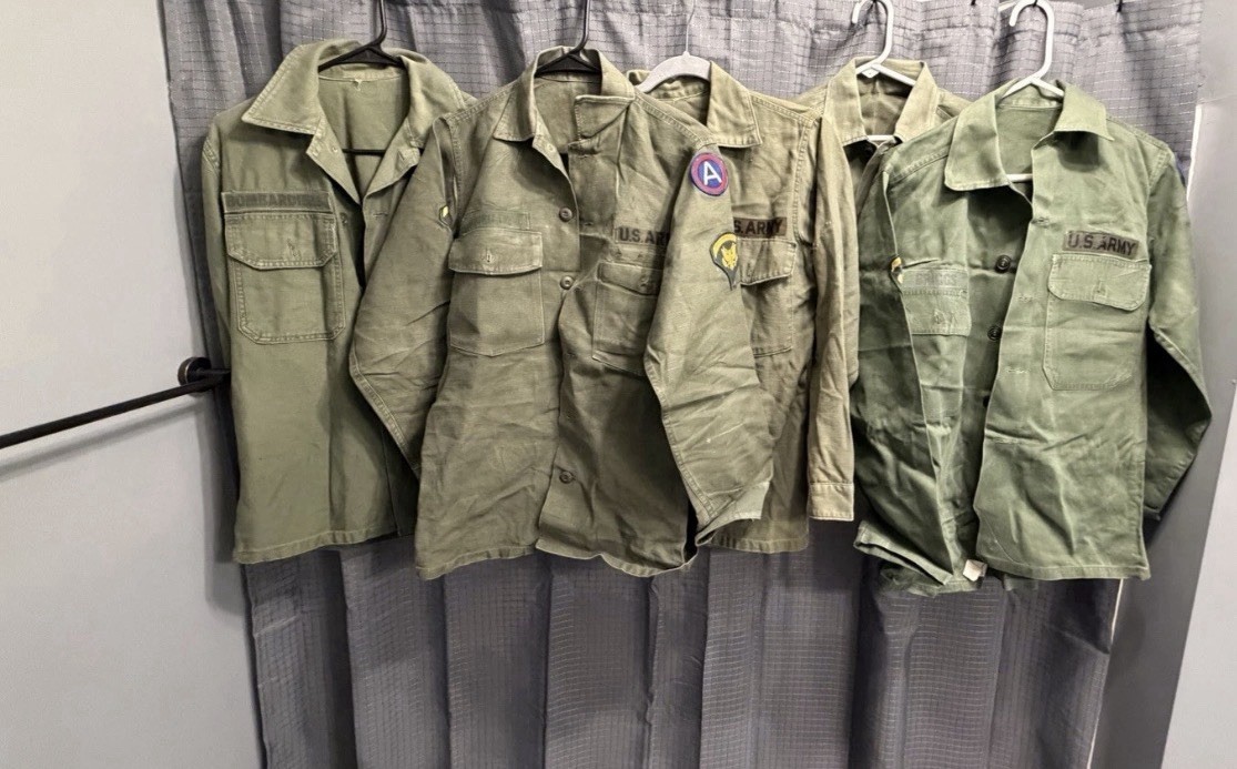 Vintage US Army OG-107 Utility Shirt Lot 5 82nd Airborne Vietnam Era Cotton