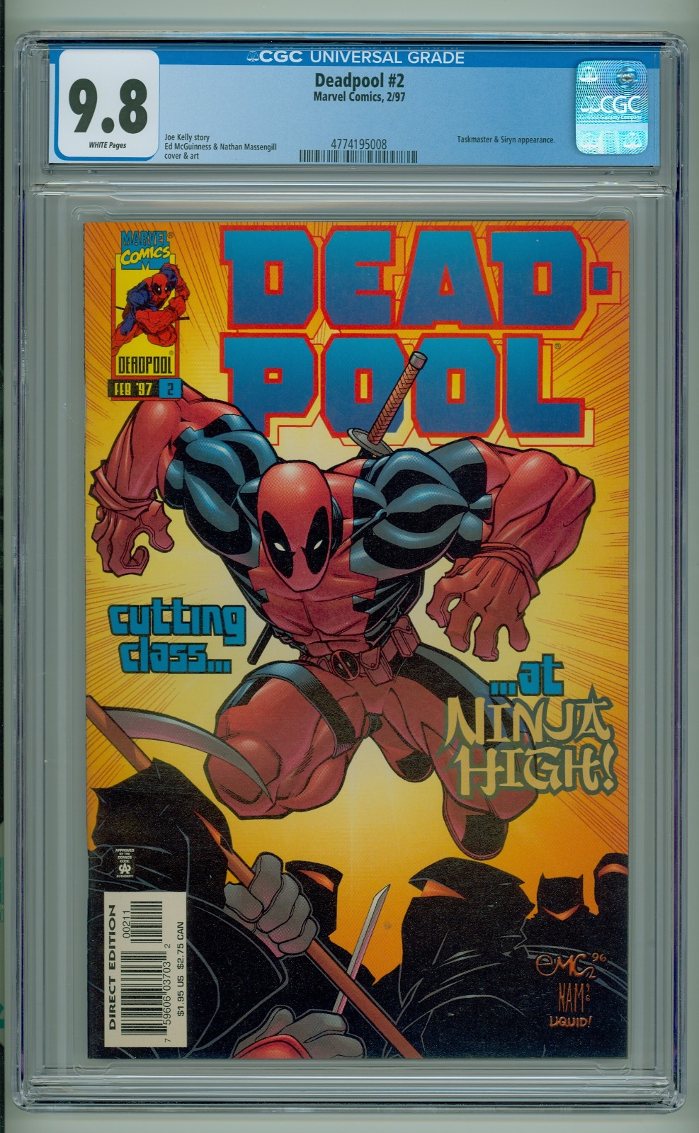 Deadpool #2 CGC 9.8 1997 Ongoing Series Deadpool #2 CGC 9.8 1997 Ongoing Series