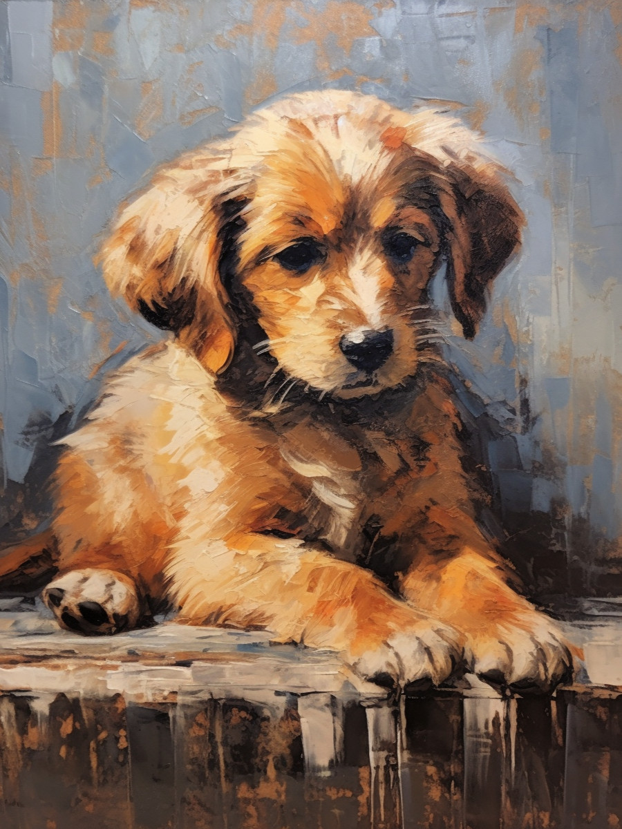 Dog Oil Painting Wall Art Print 12x16 Canvas Artprint Picture Photo Desktop Art Dog Oil Painting Wall Art Print 12x16 Canvas Artprint Picture Photo Desktop Art