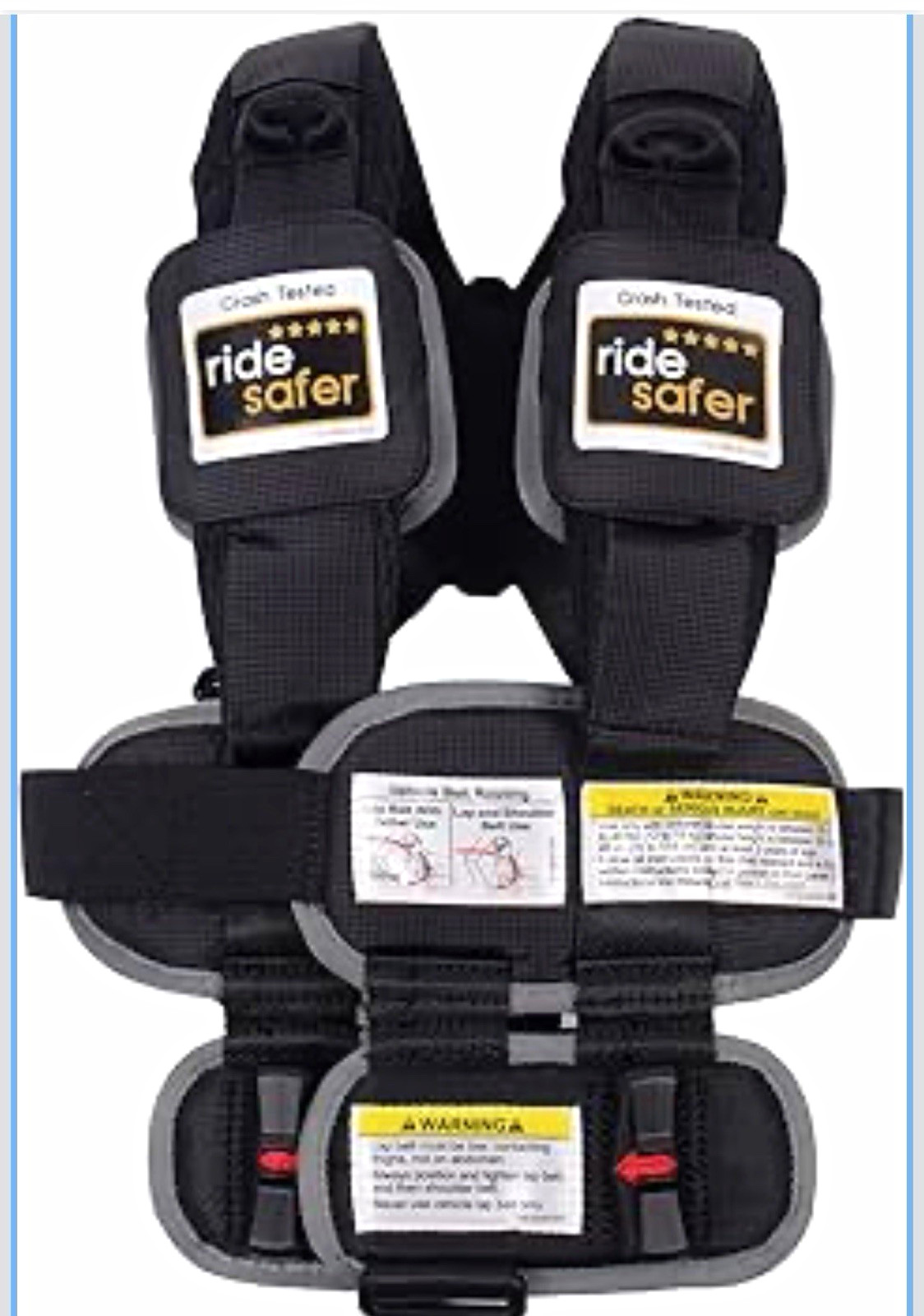 RideSafer Gen 5 Toddler Safety Harness Vest Adjustable Padded Black/gray RideSafer Gen 5 Toddler Safety Harness Vest Adjustable Padded Black/gray