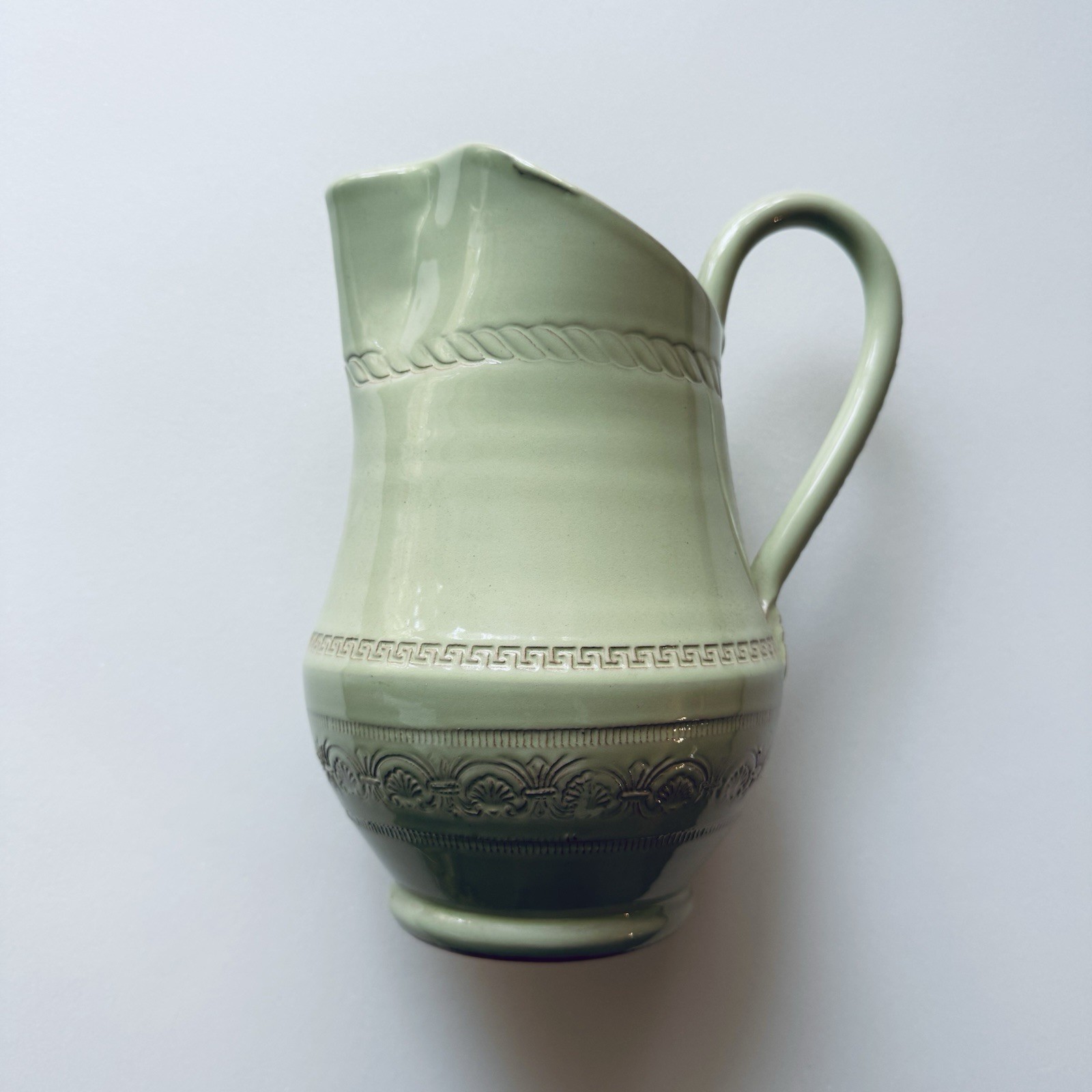 Vietri Bellezza Celadon Vase – Discontinued Italian Pottery, 8.75”