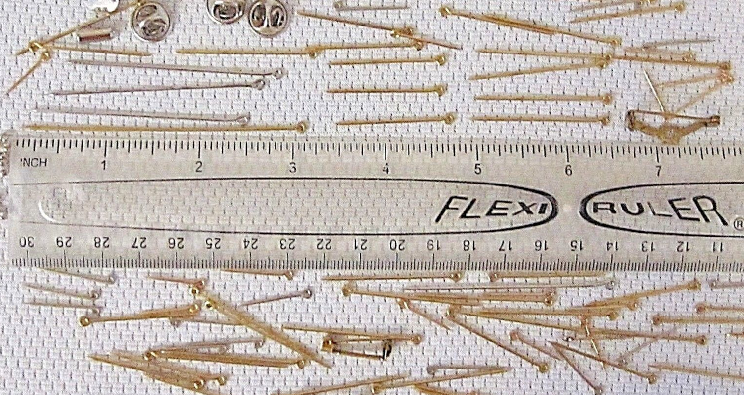 100 VTG BROOCH COIL PIN BARS MIXED COLORS SIZES LOT NOS JEWELRY REPAIR DESIGN 100 VTG BROOCH COIL PIN BARS MIXED COLORS SIZES LOT NOS JEWELRY REPAIR DESIGN