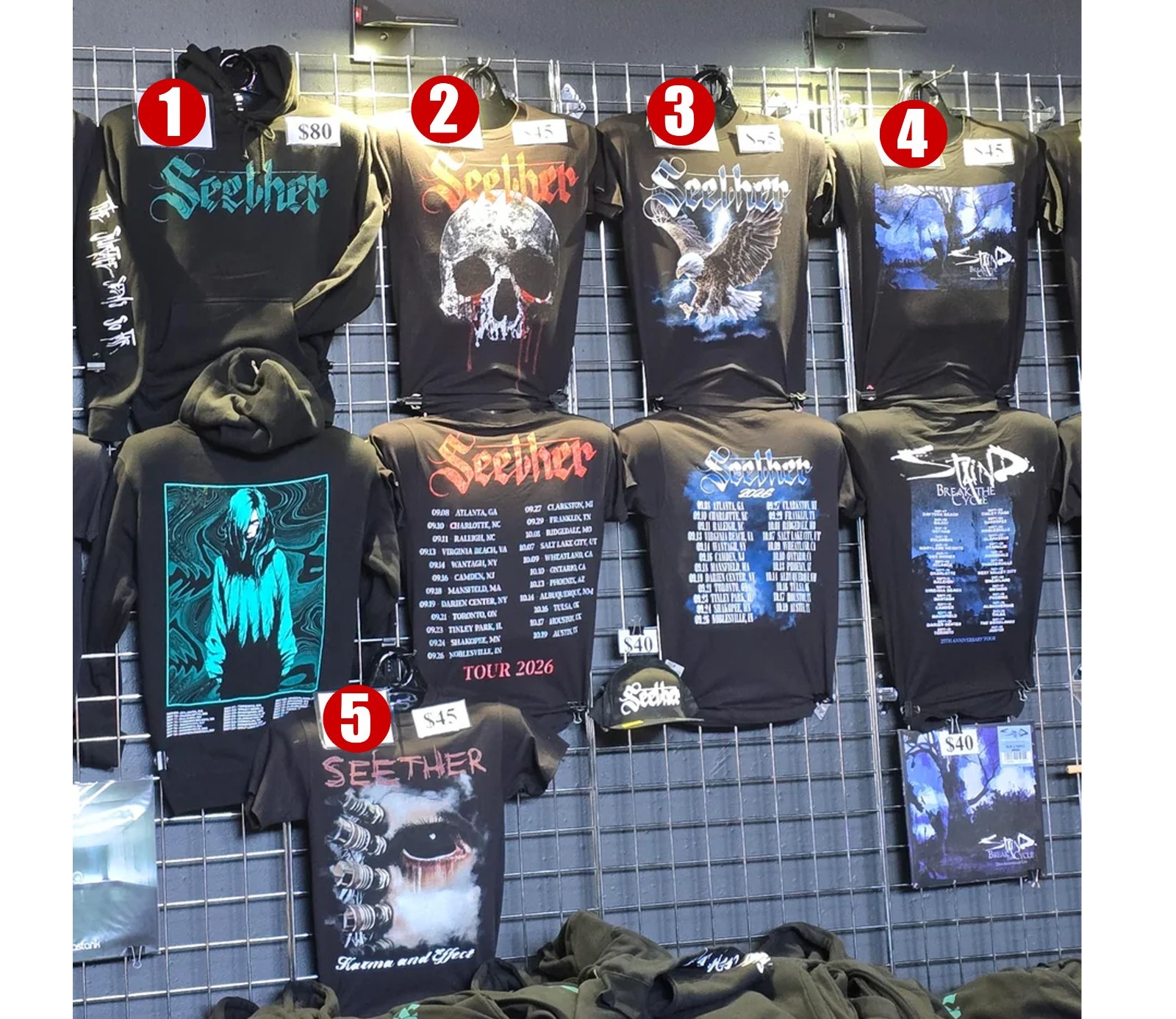 Staind, Seether Break The Cycle Tour 2026 reprint T-Shirt Hoodie