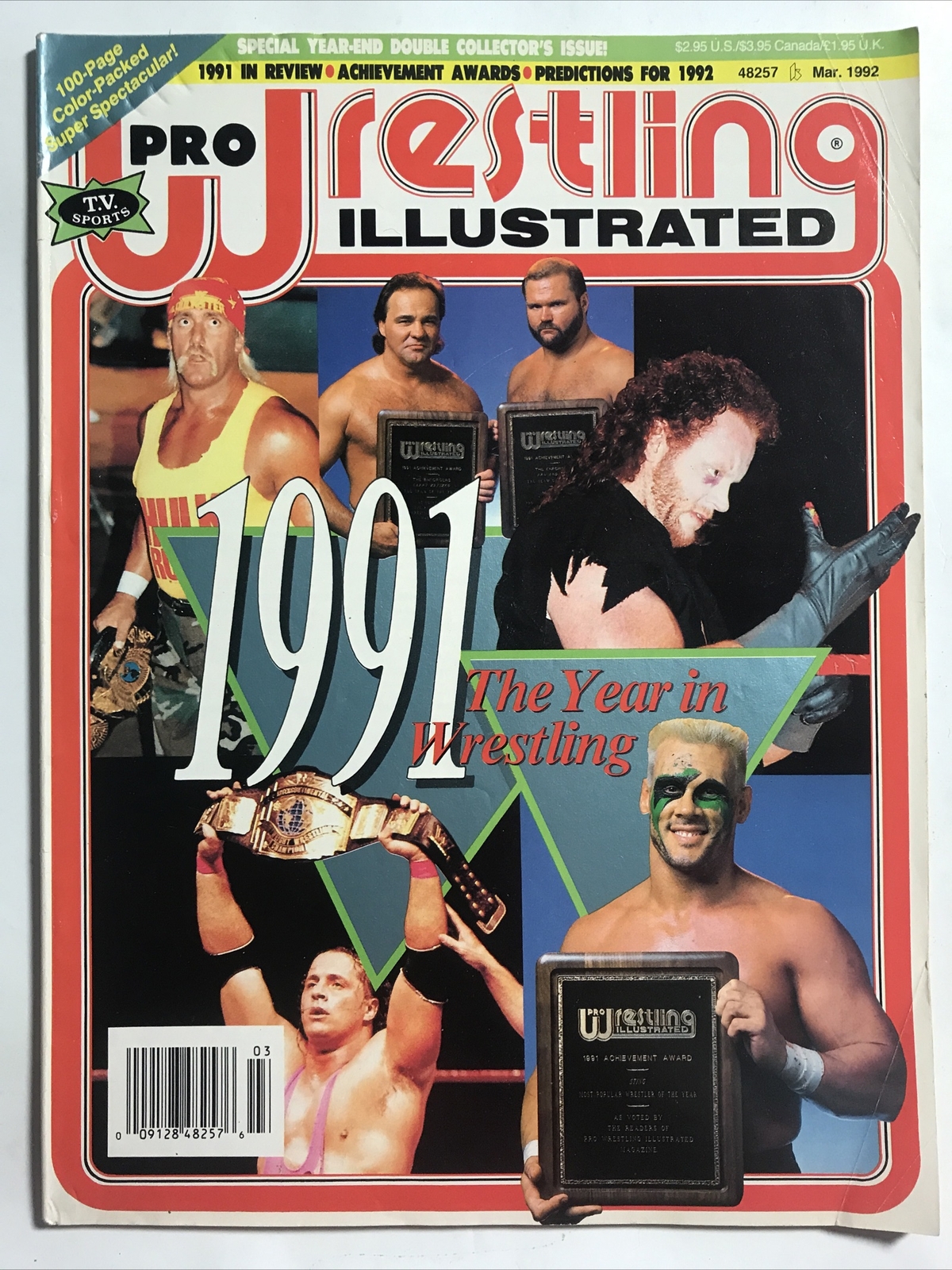 Vintage March 1991 Pro Wrestling Illustrated Magazine Hulk Hogan WrestleMania VI