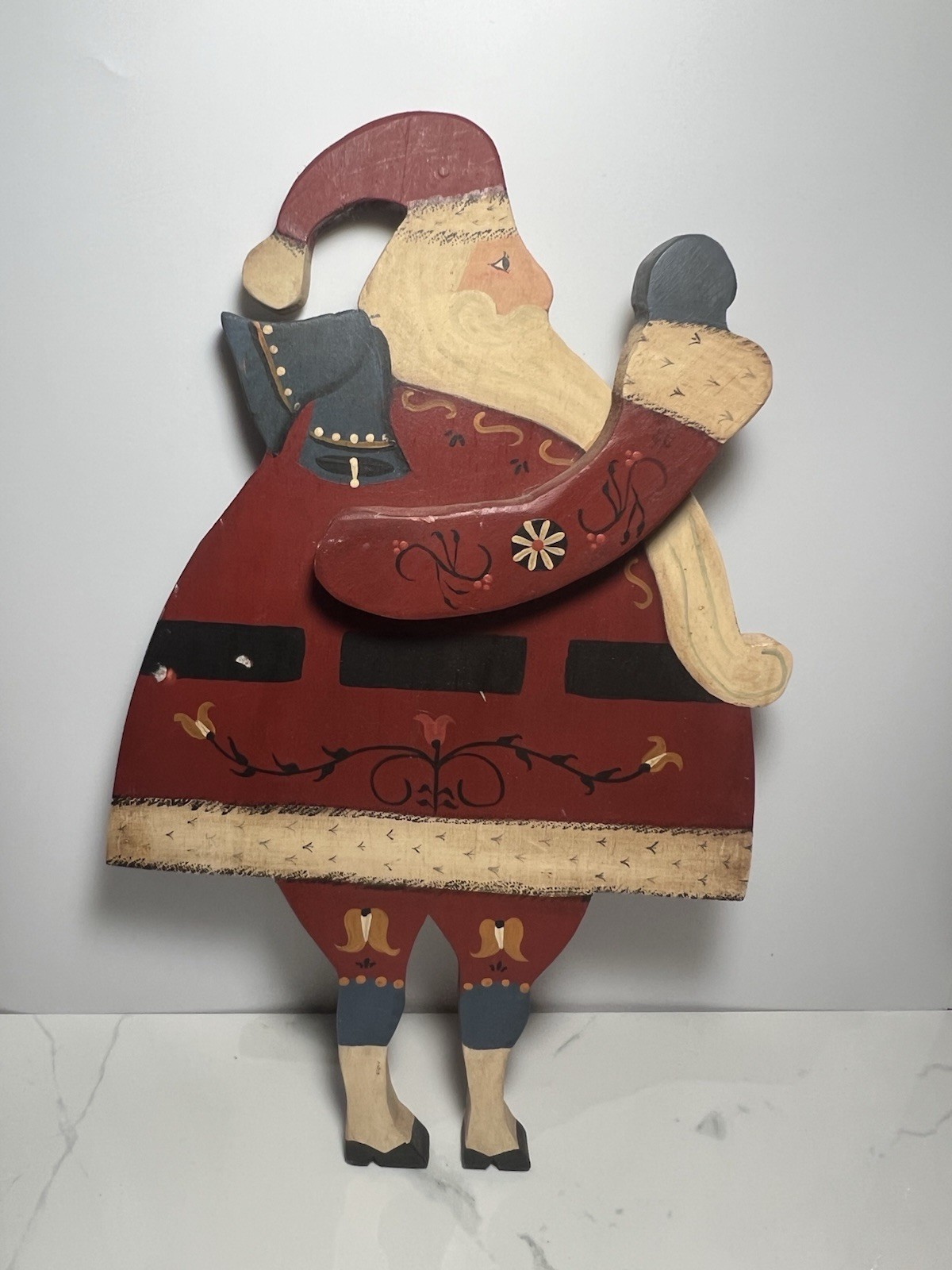 VTG Handmade Wooden Santa Clause Folk Art VTG Handmade Wooden Santa Clause Folk Art