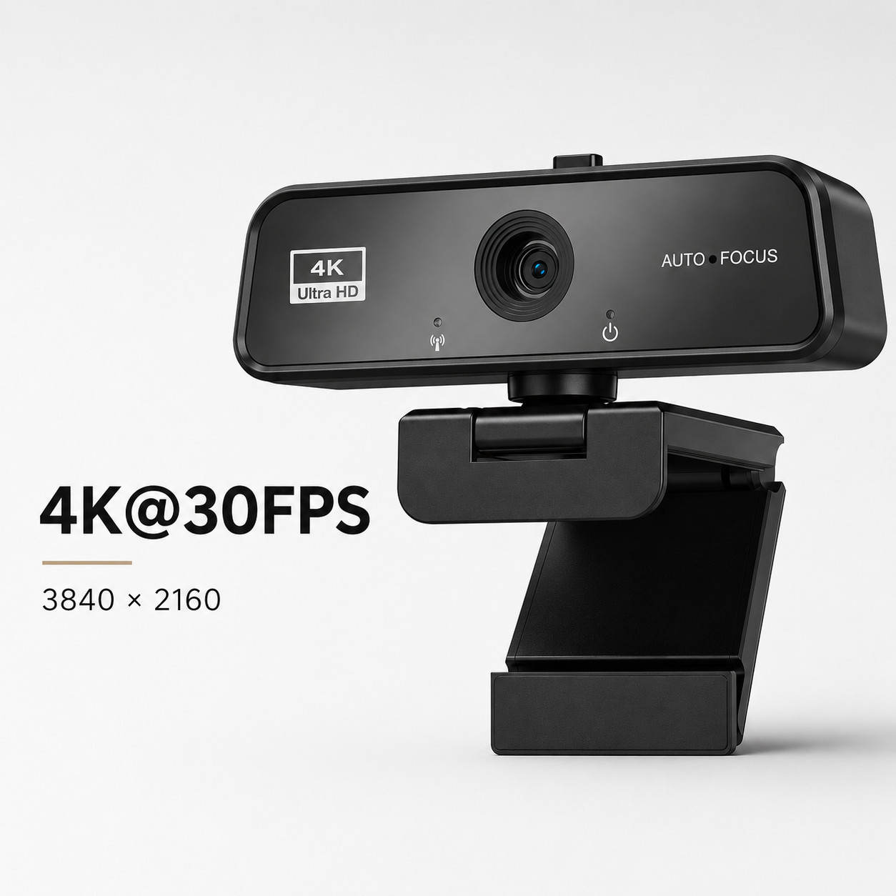 4K UHD Webcam USB for PC Autofocus Web Camera w Microphone with Privacy cover