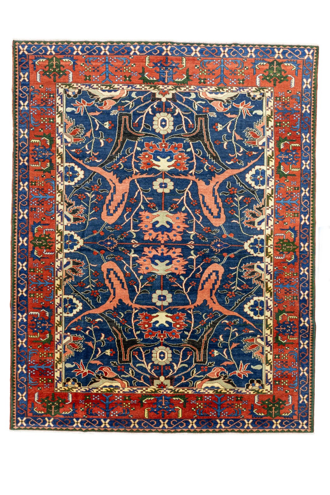 On HOLD  9x11 Vintage Turkish Oushak – Royal Blue Collected Home Style