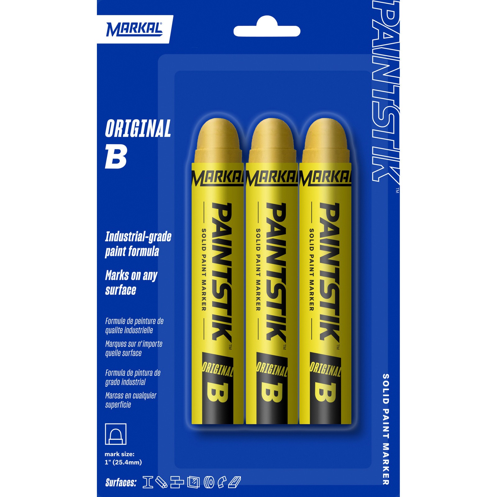 Markal Painstik Original B Yellow Paint Markers, 3-Pk., Model# 80294 Markal Painstik Original B Yellow Paint Markers, 3-Pk., Model# 80294