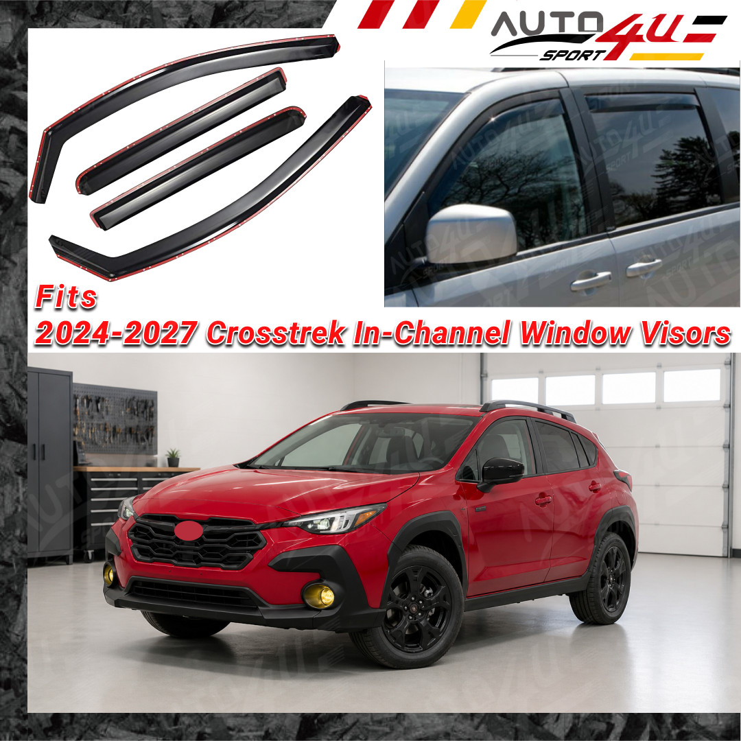 Fit 2024-2027 Subaru Crosstrek In-Channel Rain Guard Window Visors Sun Deflecto