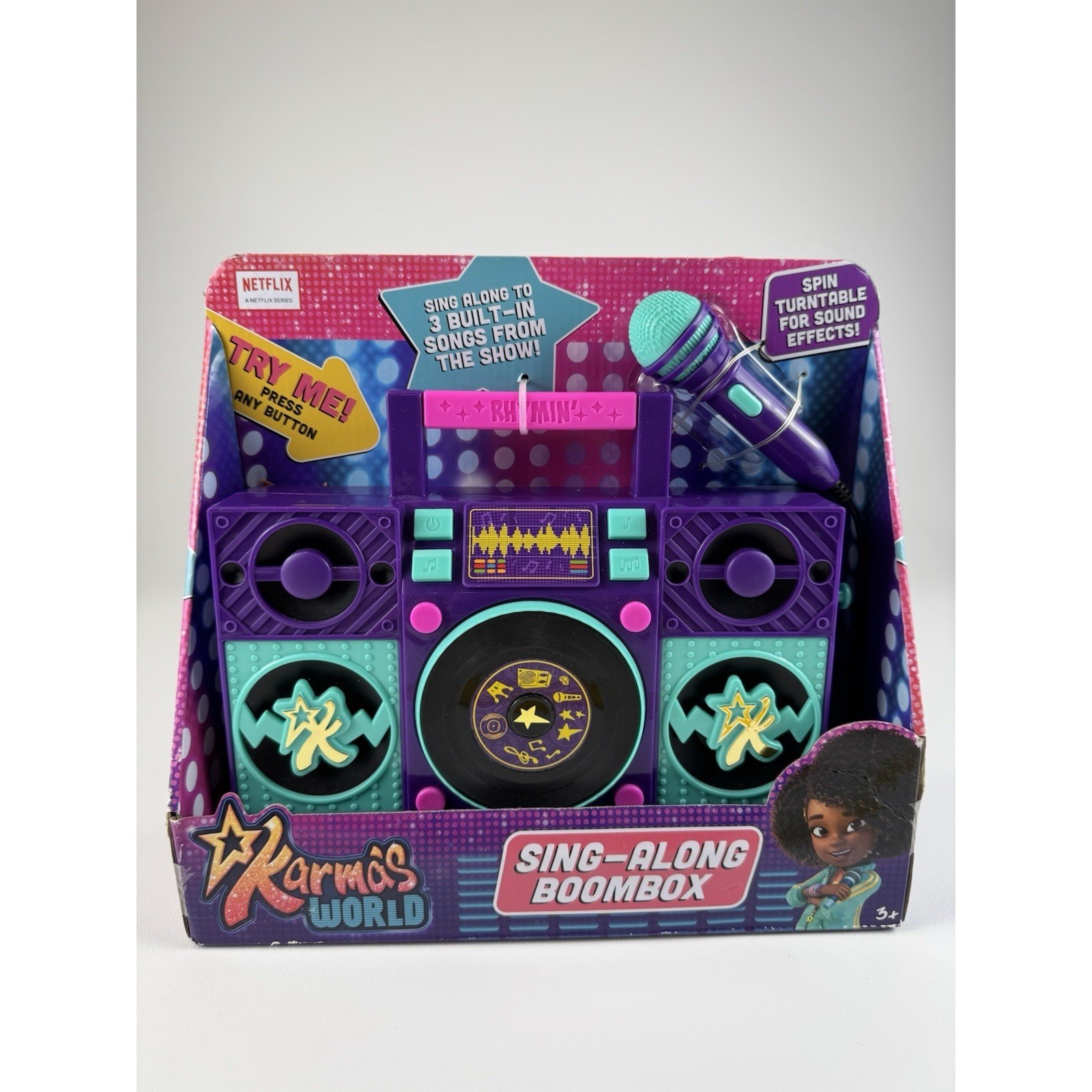 eKids Karma\'s World Sing-Along Boombox Purple Teal Netflix Series KW-115 Toy