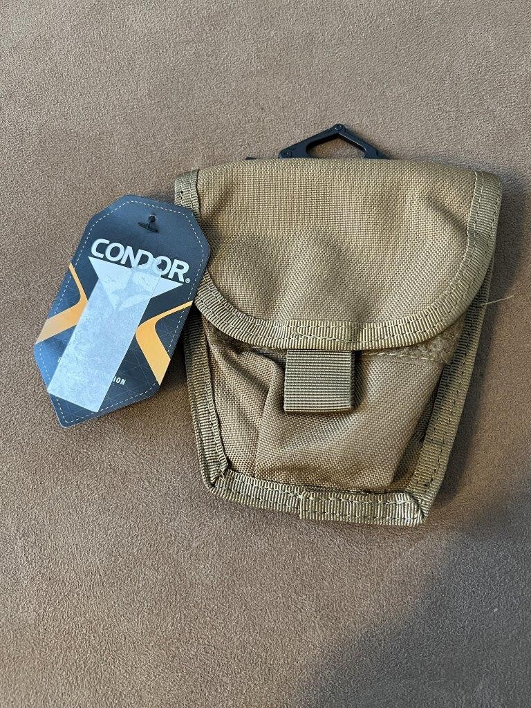 CONDOR MA47-498 Handcuff Pouch w/Molle Straps Coyote Brown New
