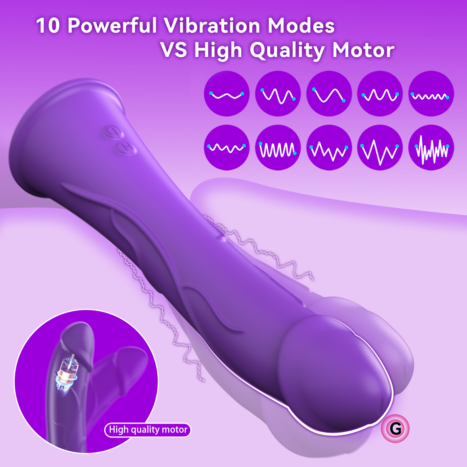 Handfree Massager 10 Speed Wand Vibrating Massage Full Body Stimulator For Women