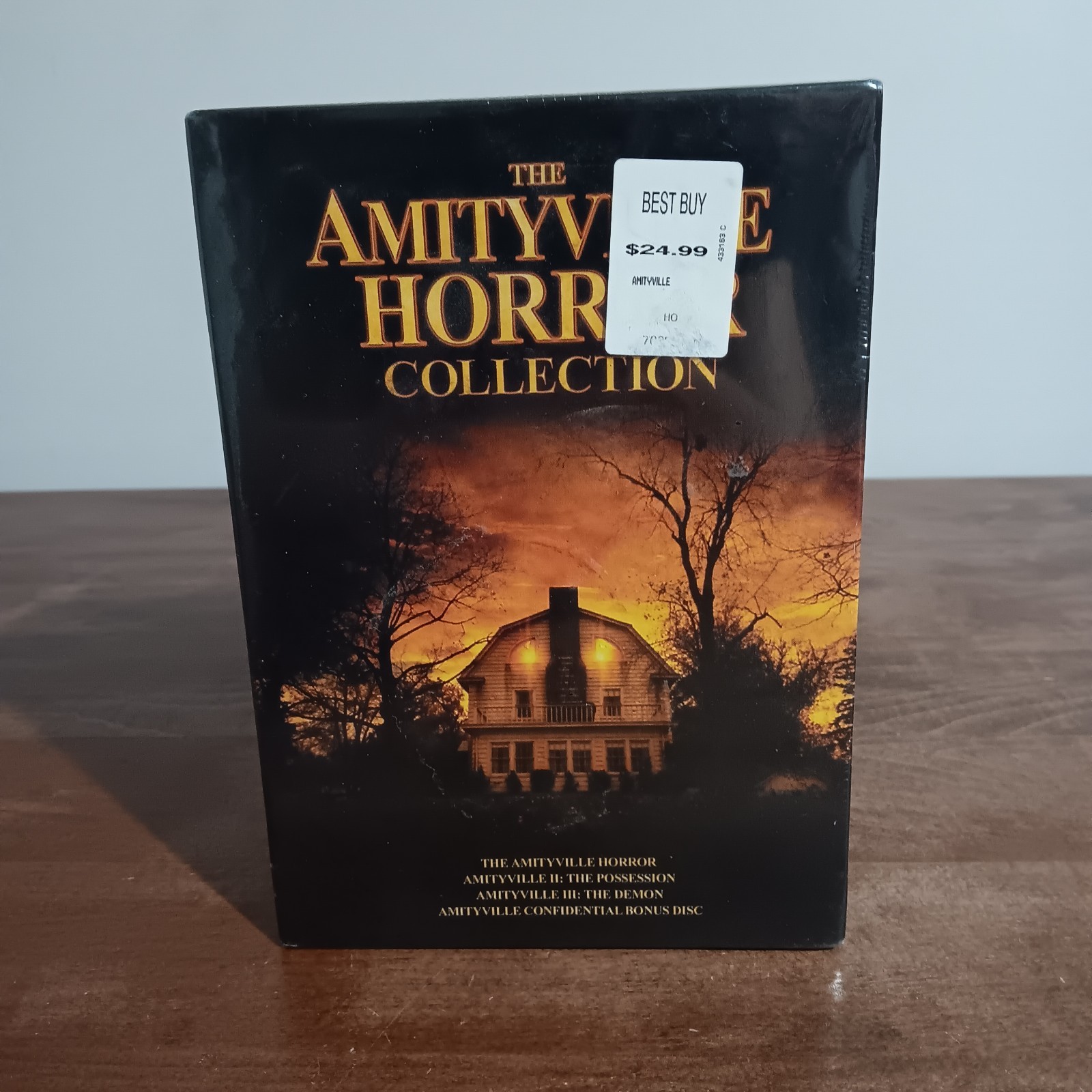 The Amityville Horror Collection 4-Disc DVD Boxed Set MGM 2009 FACTORY SEALED The Amityville Horror Collection 4-Disc DVD Boxed Set MGM 2009 FACTORY SEALED