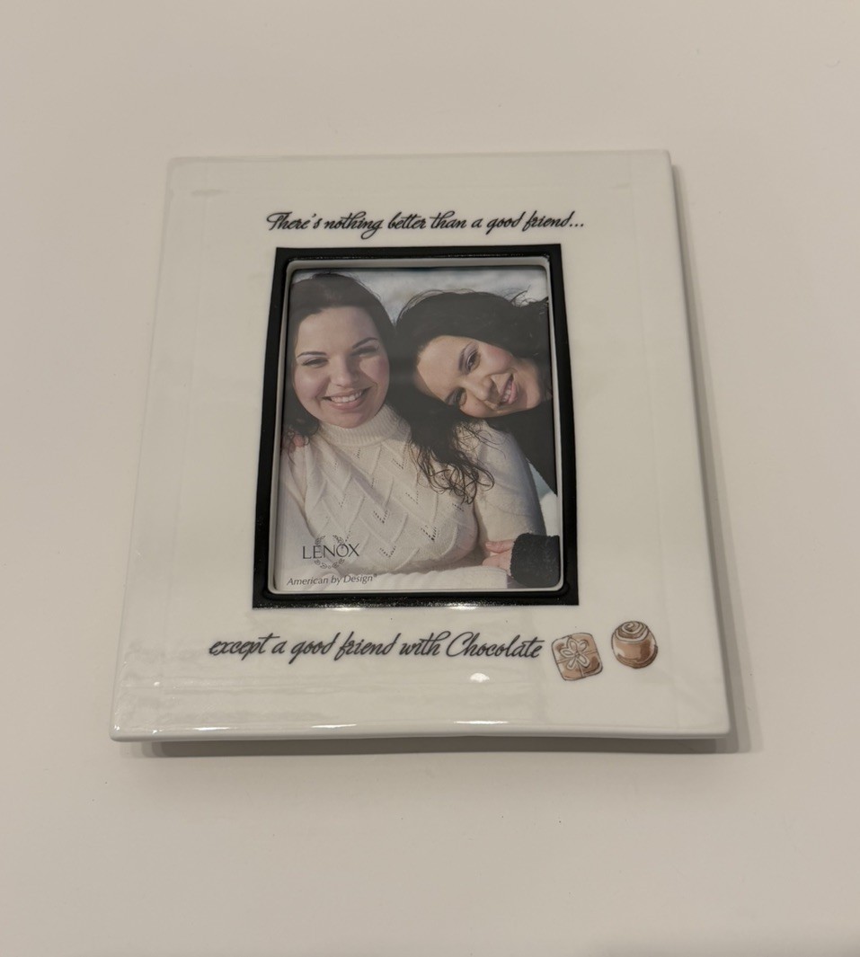 Lenox Wit & Wisdom Friends & Chocolate Photo Frame New in Box Lenox Wit & Wisdom Friends & Chocolate Photo Frame New in Box