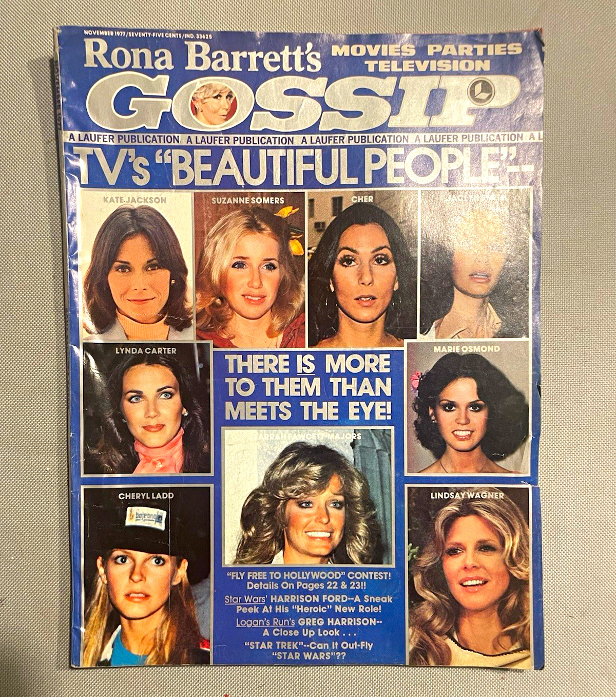 Rona Barrett\'s Gossip magazine November 1977 TV\'s Beautiful People