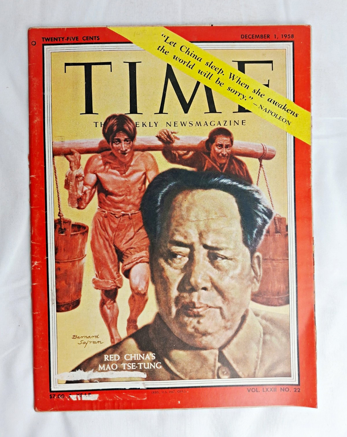 Vtg Time Magazine December 1 1958 Vol. LXXII No. 22 Mao Zedong