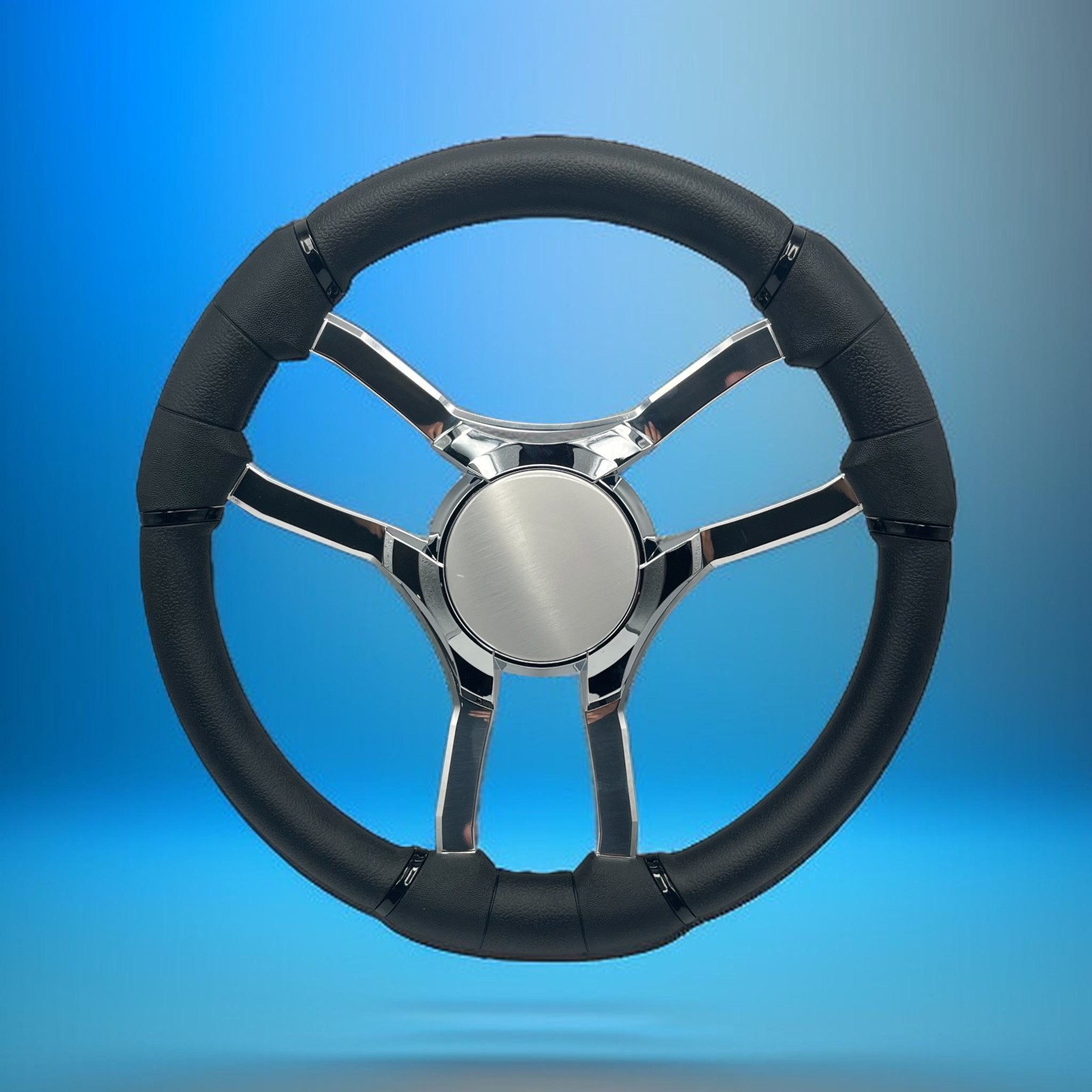 Malera Boat Steering Wheel Chrome Spokes | Chrome Blank Star