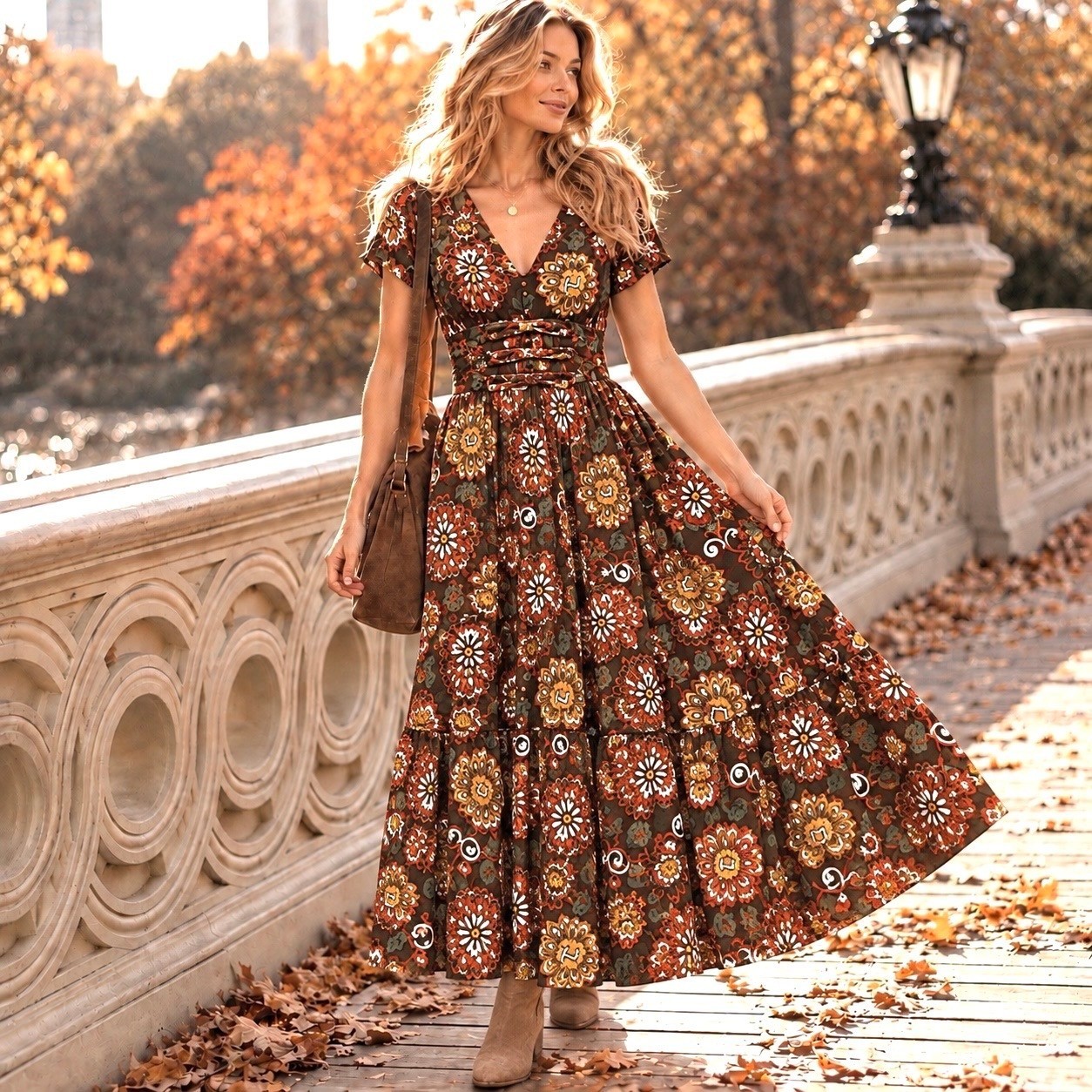 Anthropologie Kings Road Sz Small Maxi Dress Cottagecore Romantic Fall Boho Chic