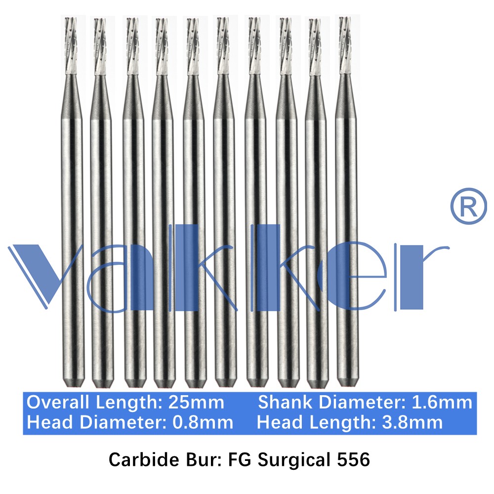 10-100pc Vakker Dental Surgical Carbide Burs FGOS556 25mm Round Burs High Speed 10-100pc Vakker Dental Surgical Carbide Burs FGOS556 25mm Round Burs High Speed