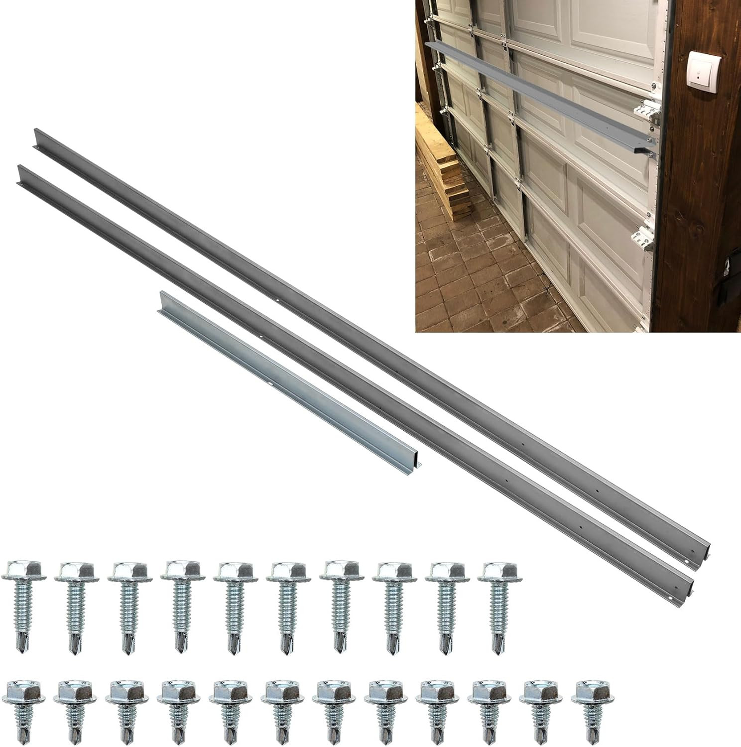 Garage Door Strut 16 Foot, 16 Ft Garage Door Strut, Heavy Duty Garage Door Reinf