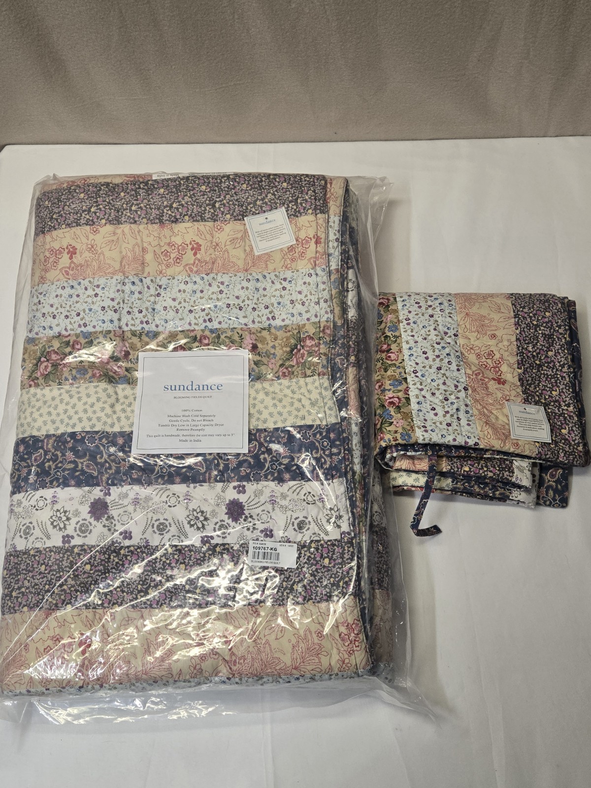 Sundance Living Blossoming Fields Quilt Patchwork Floral King + Pillowcase NWT Sundance Living Blossoming Fields Quilt Patchwork Floral King + Pillowcase NWT