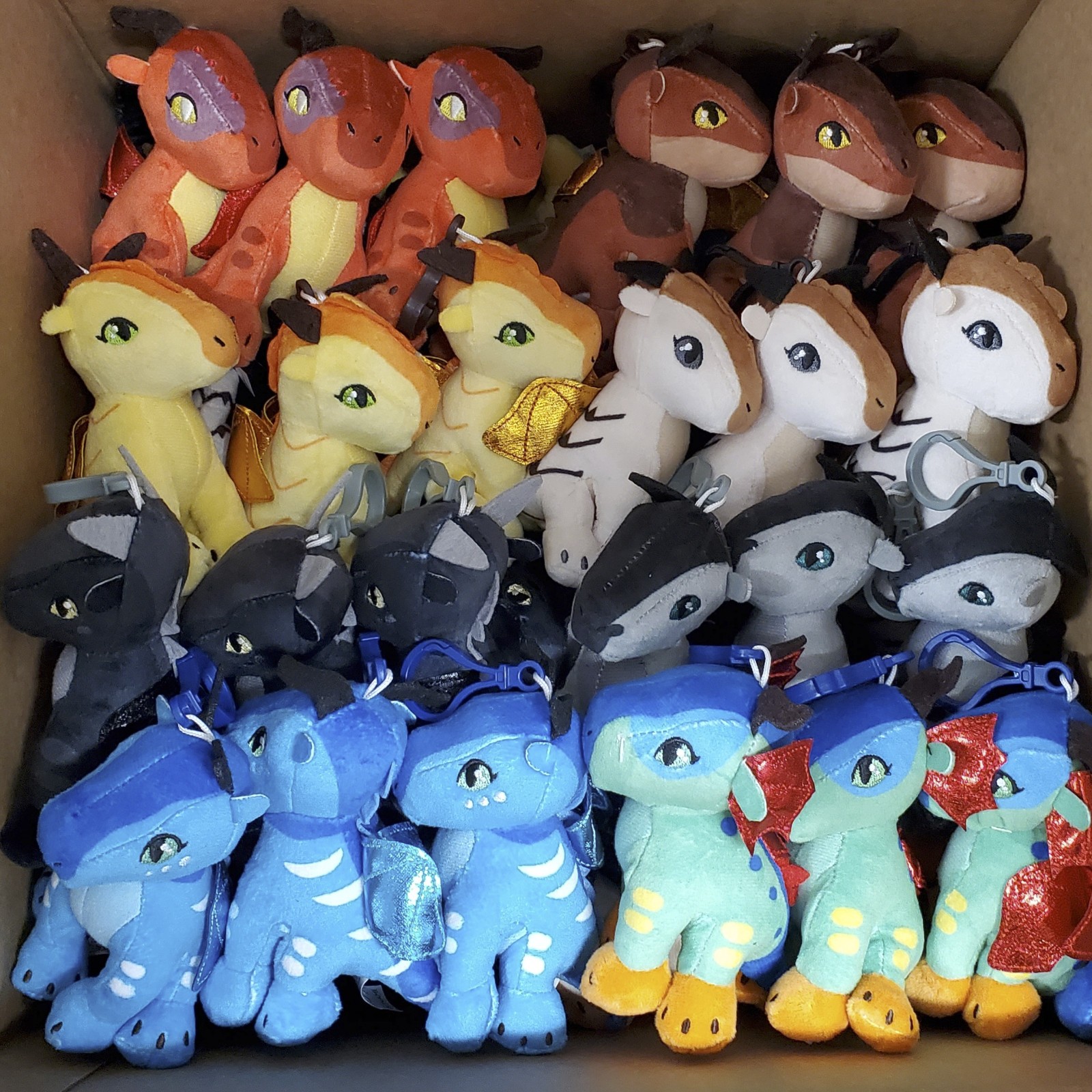 Sutherland's Wings of Fire - Lot of 100 NEW Plush Danglers : All 8 Varieties Sutherland's Wings of Fire - Lot of 100 NEW Plush Danglers : All 8 Varieties
