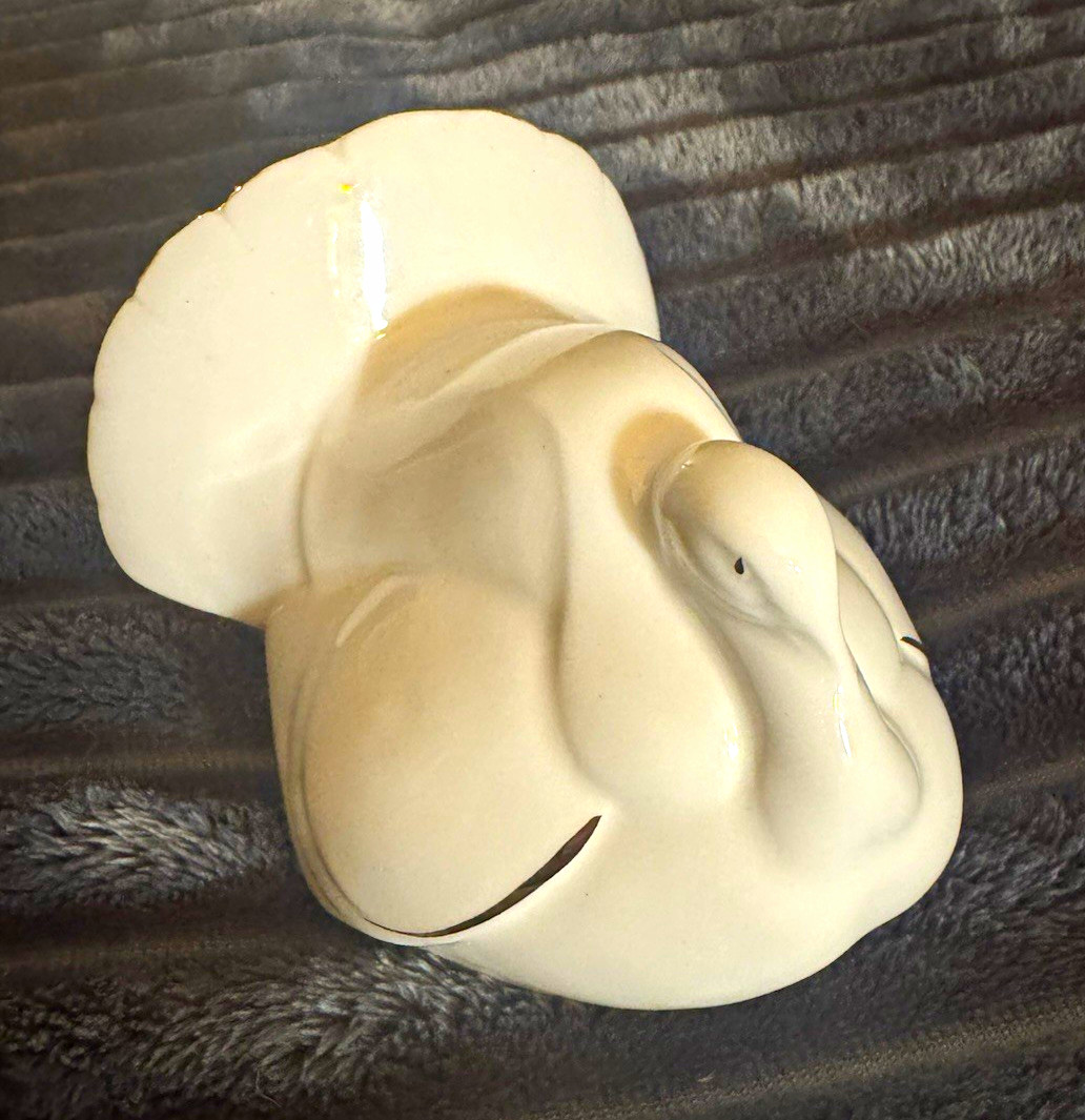 Vintage Royal Kent Bone China Turkey Figurine – White & Gold Trim | Made in UK