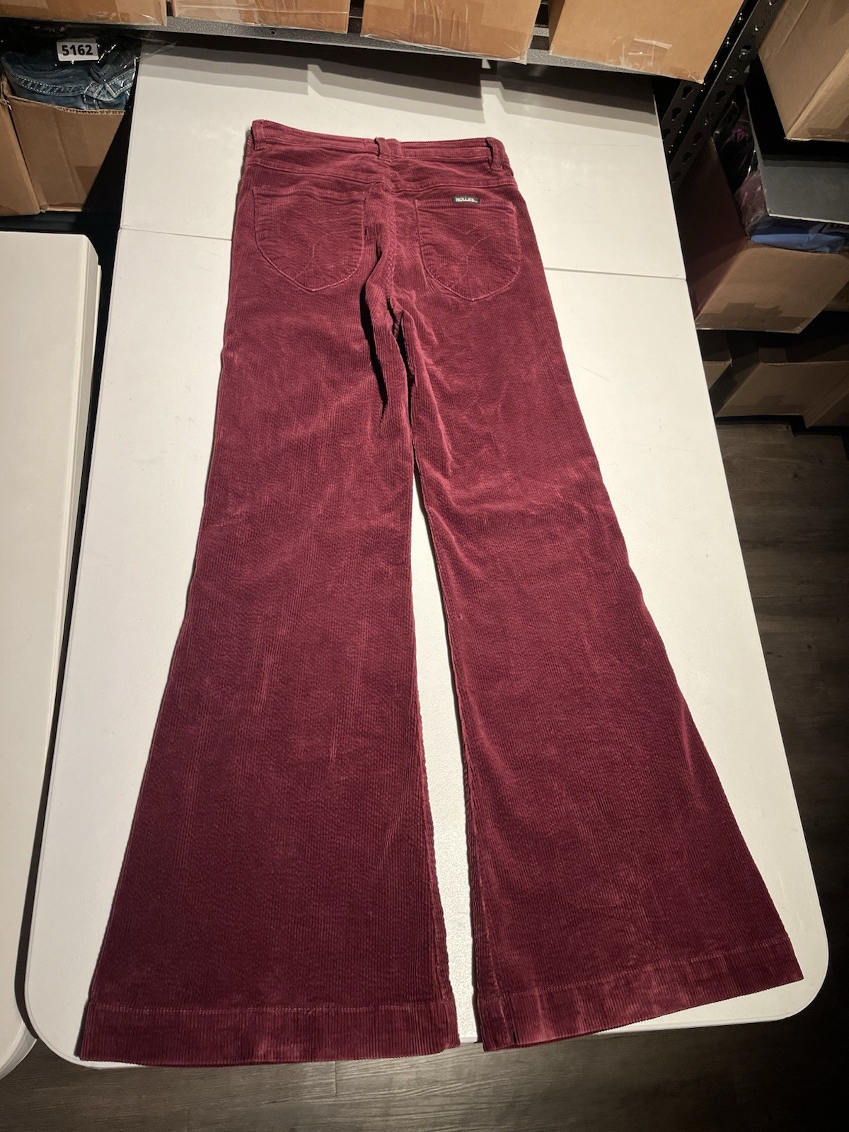 Rollas Pants Women\'s 27 Burgundy Red East Coast Flare Corduroy High Rise 27x32